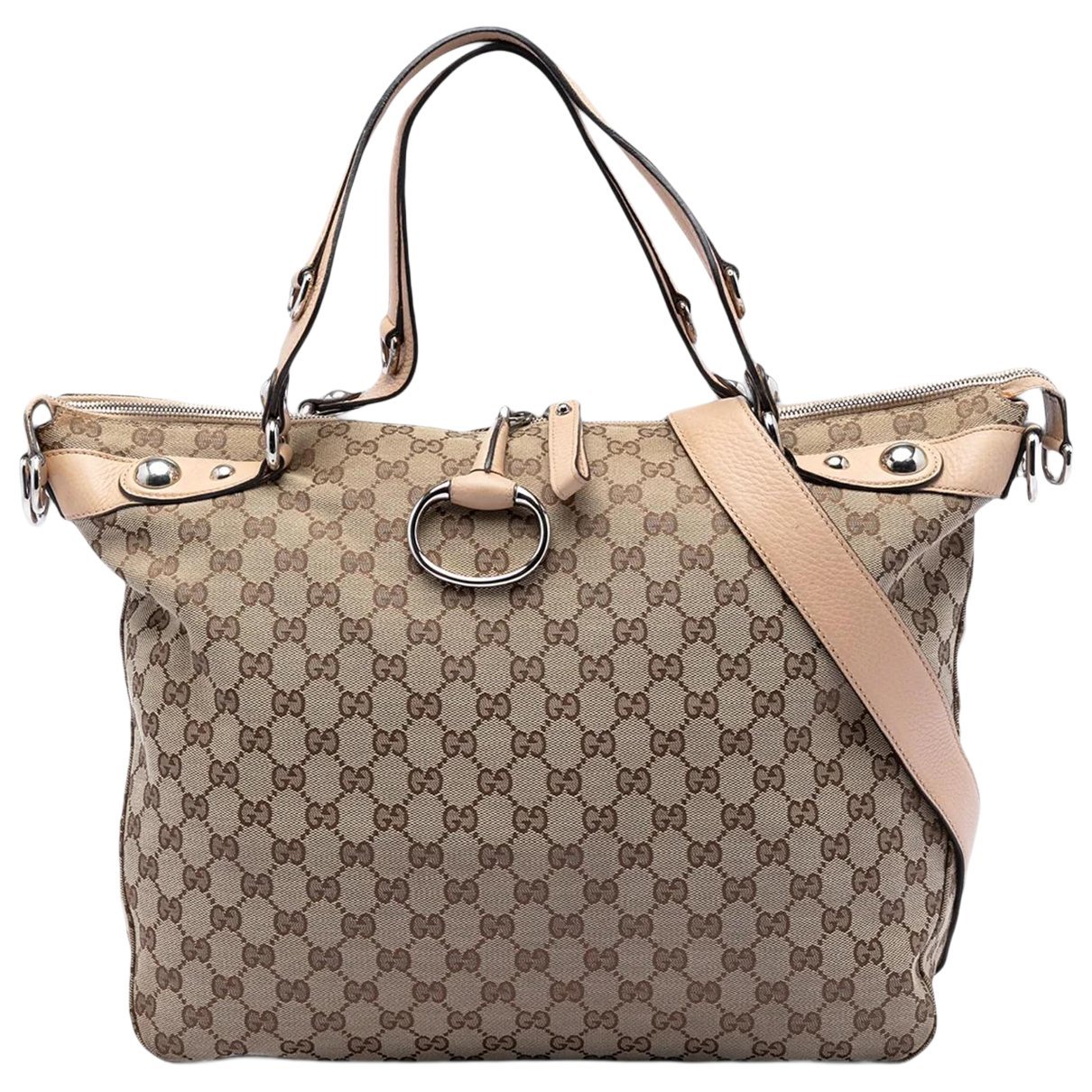 Gucci B cloth satchel