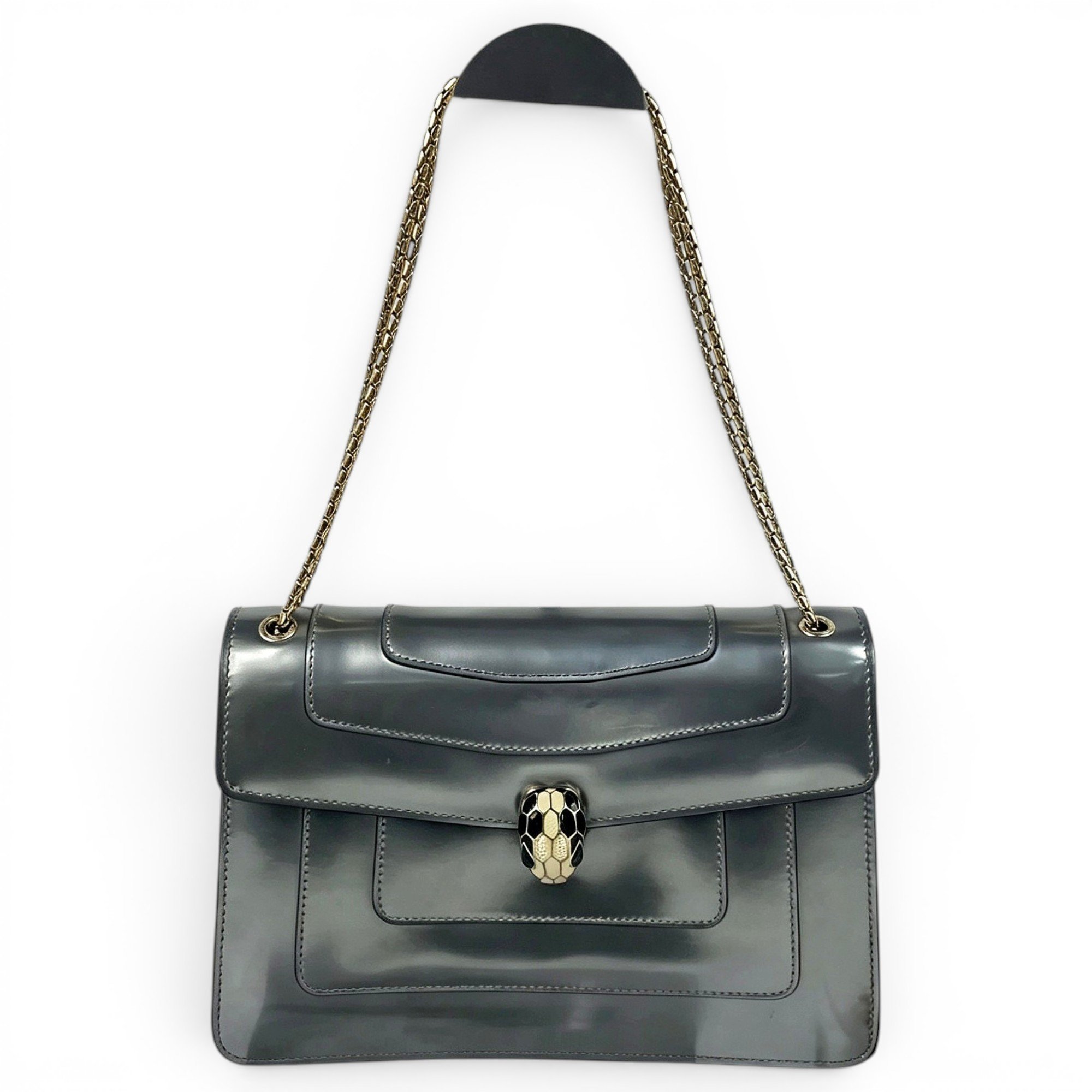 Serpenti leather handbag