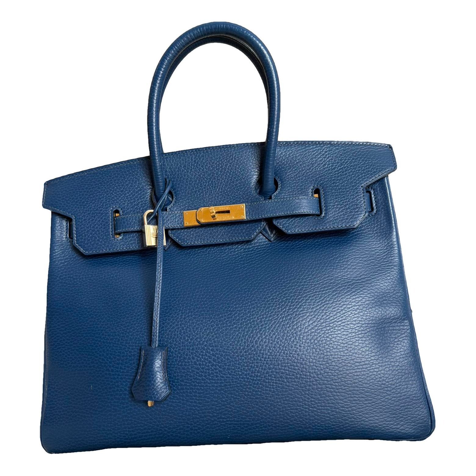 Hermes Birkin 35 Handbag Cobalt