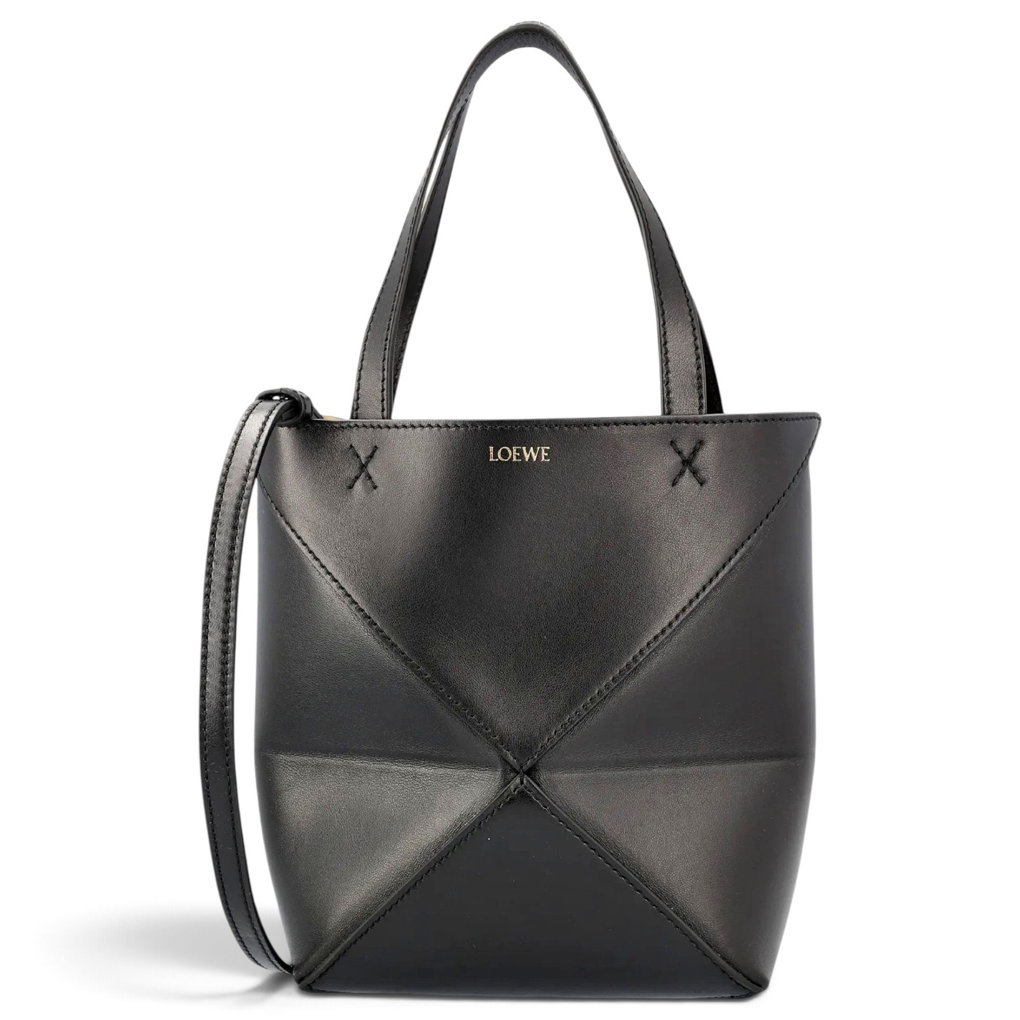 Puzzle Fold leather tote