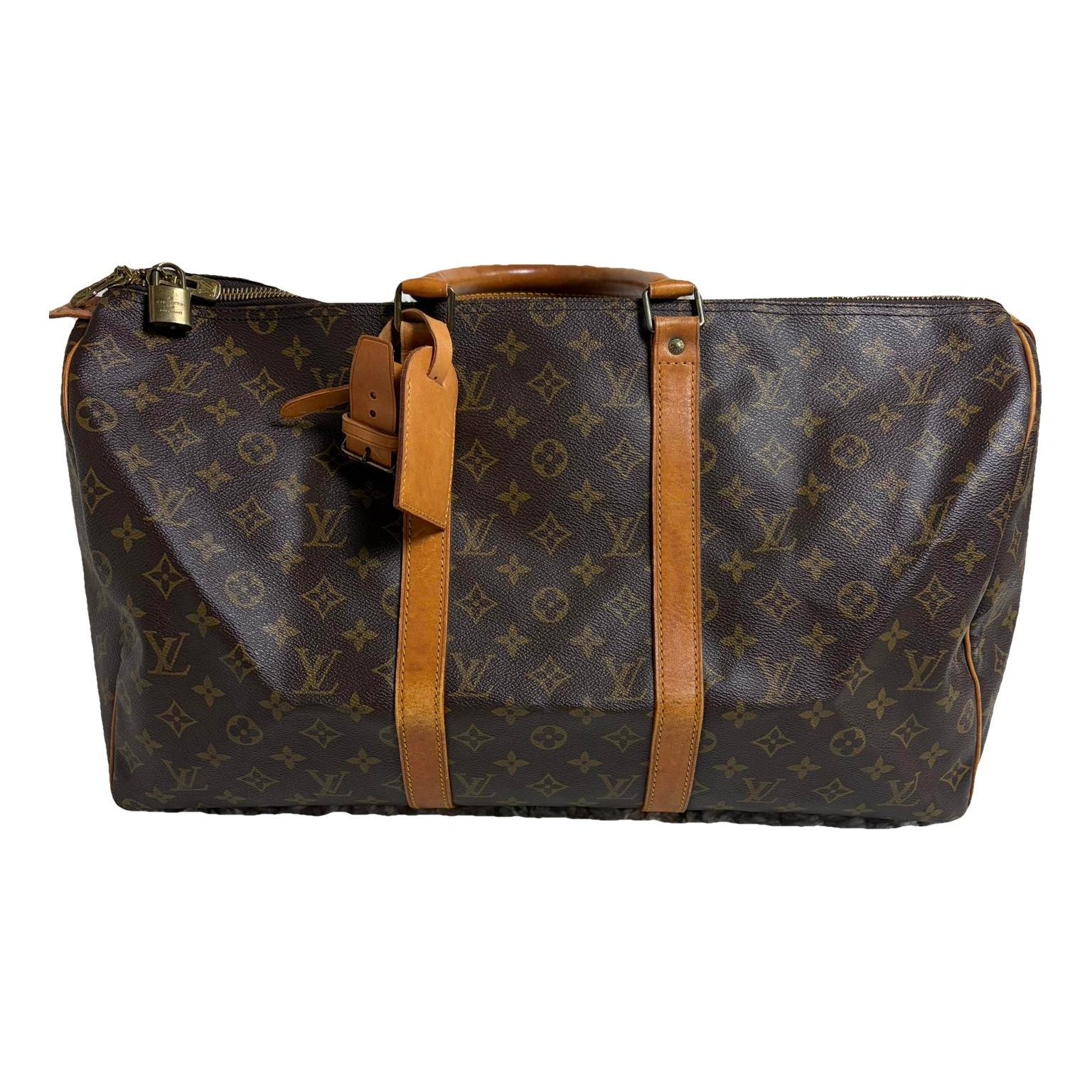 Keepall leather travel bag