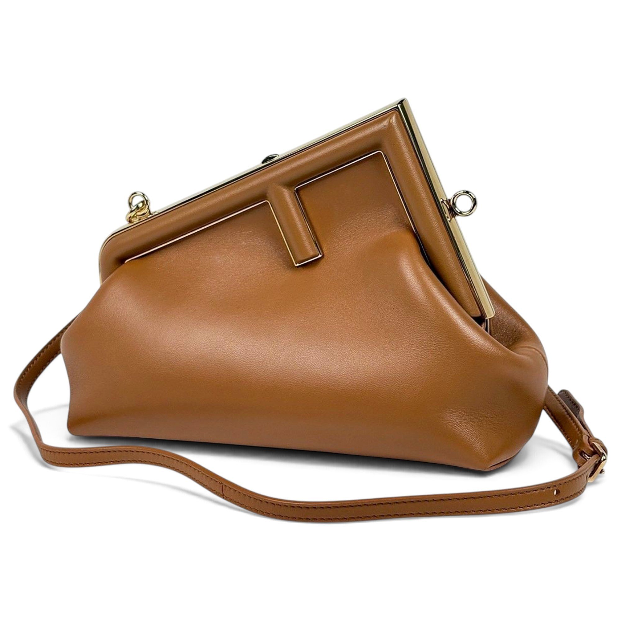 First leather handbag