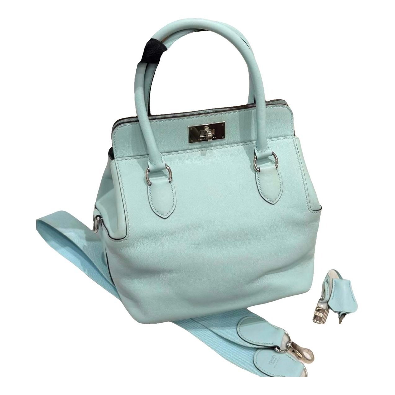 Toolbox leather handbag