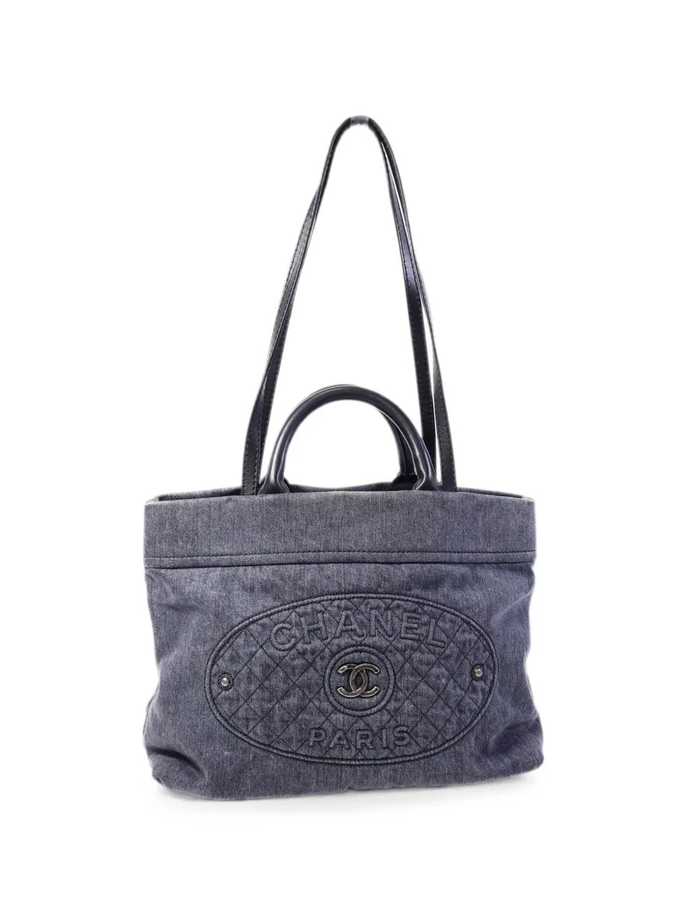 CC denim shoulder bag