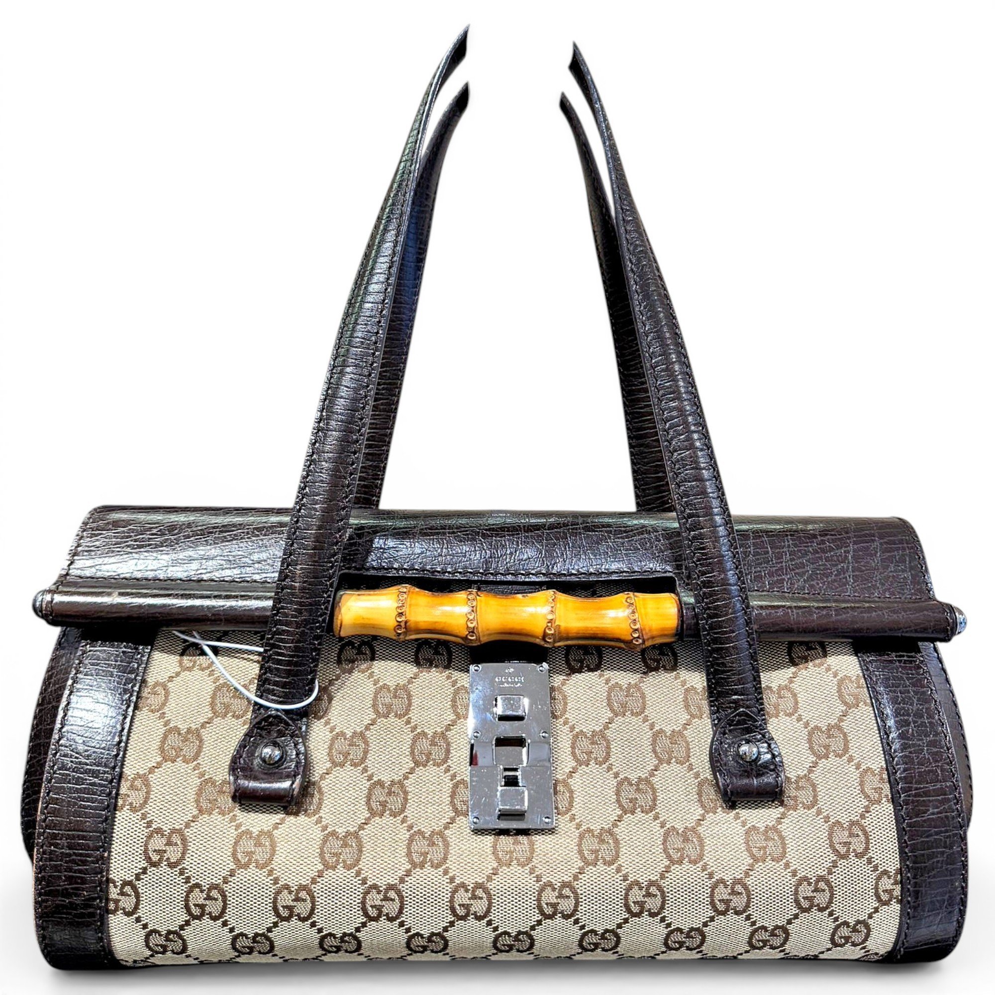 Bamboo Bullet leather handbag