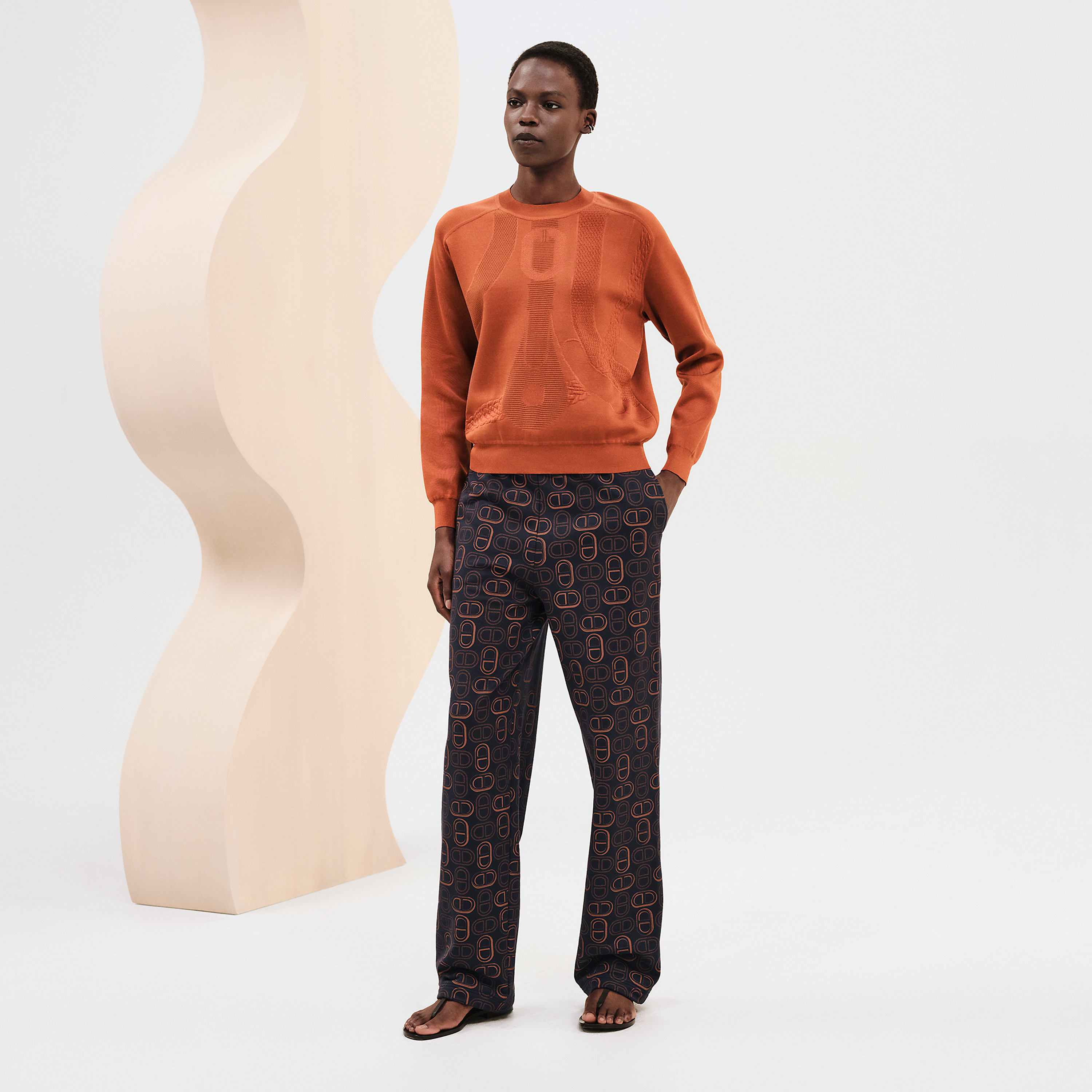 Pantalon imprimé « Chaîne d'Ancre »