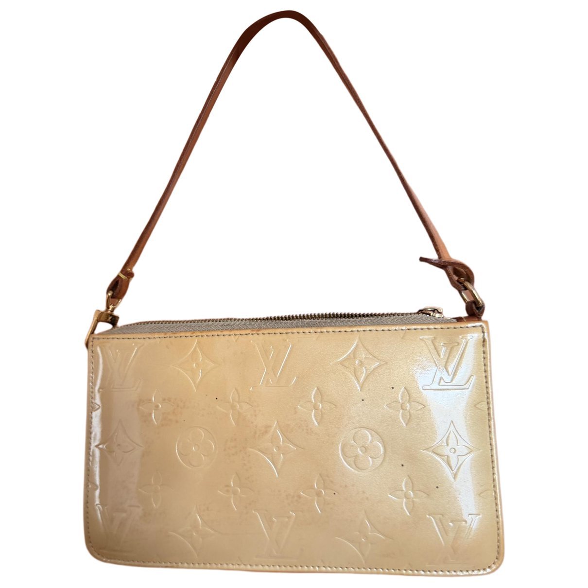 Patent leather clutch bag
