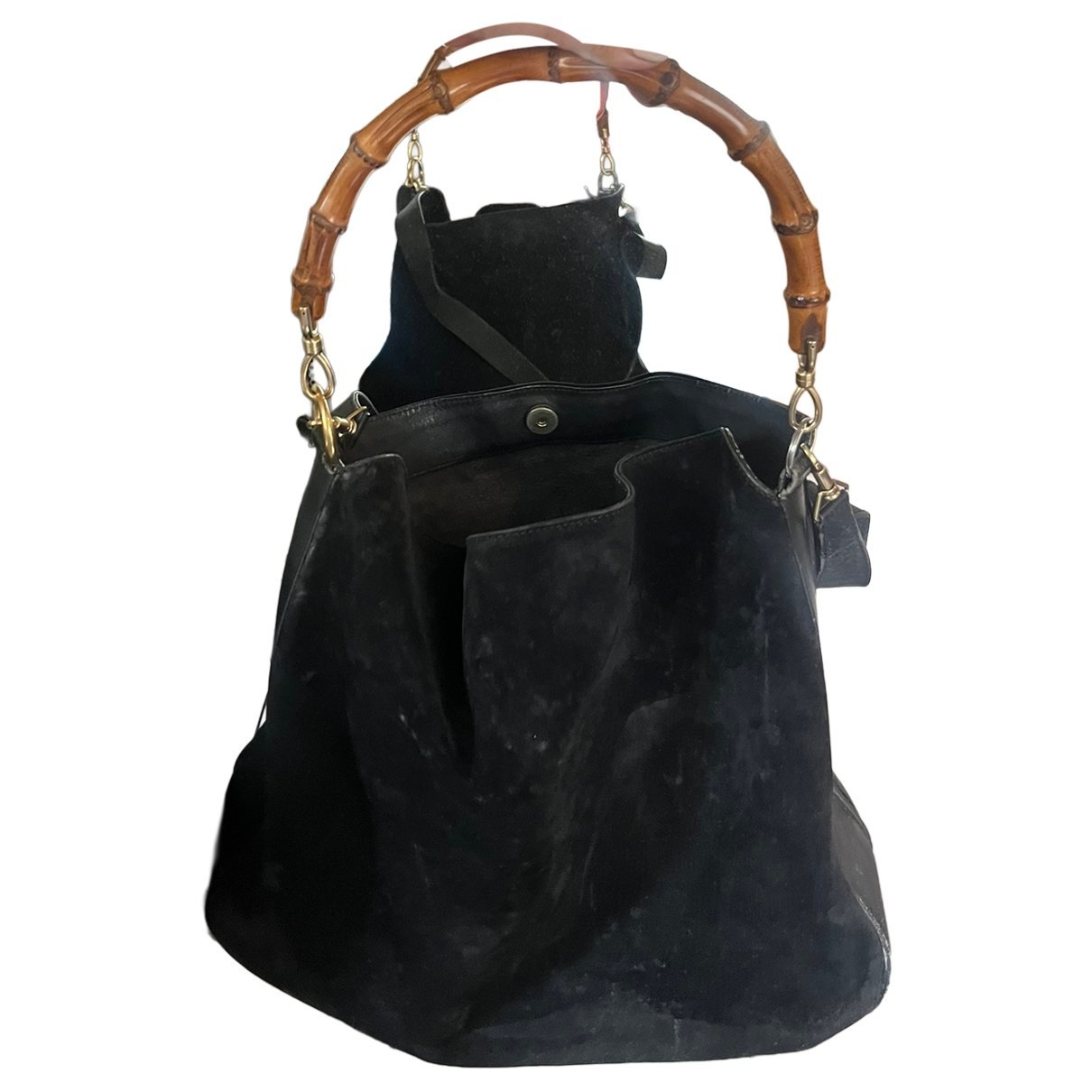 Bamboo Top Handle leather handbag