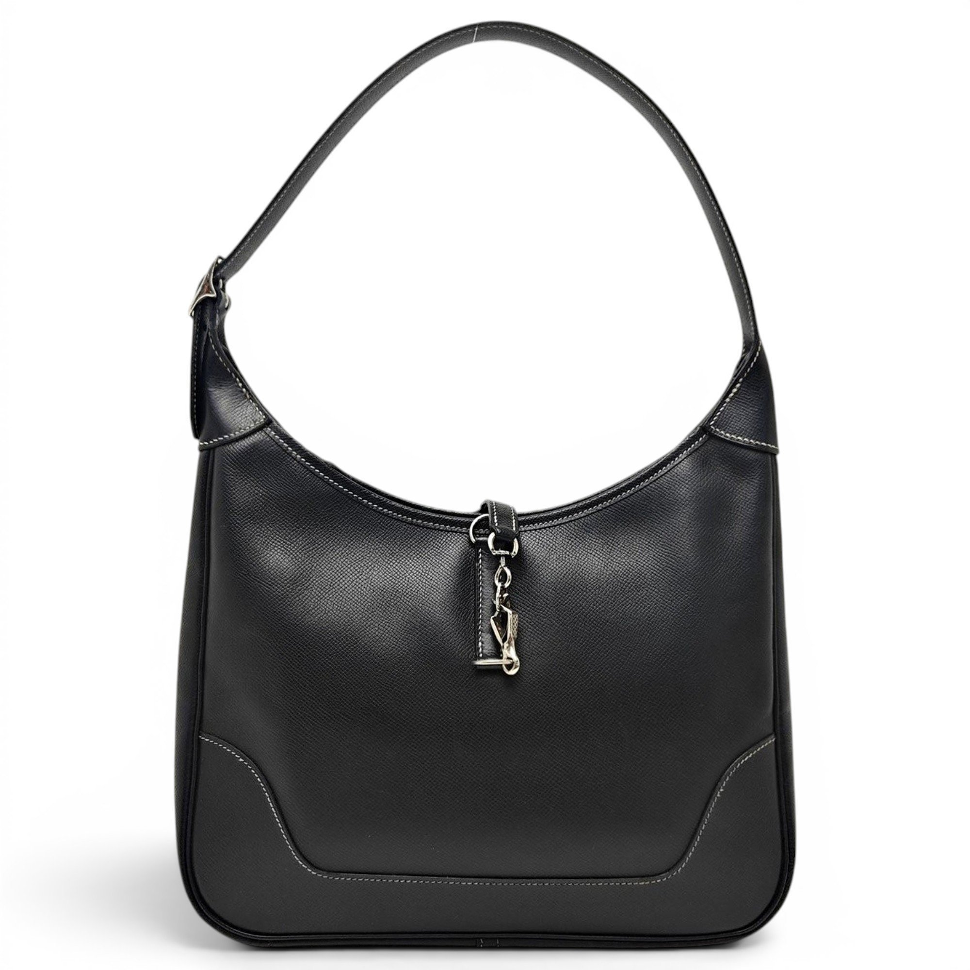 Trim leather handbag