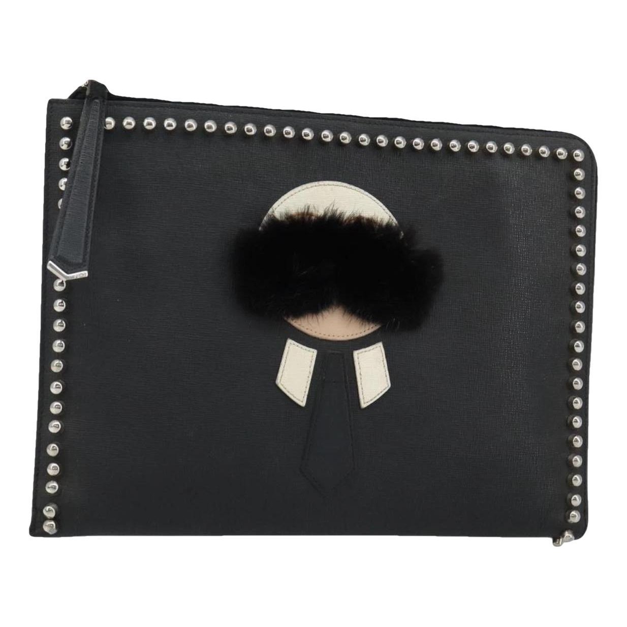Leather clutch bag