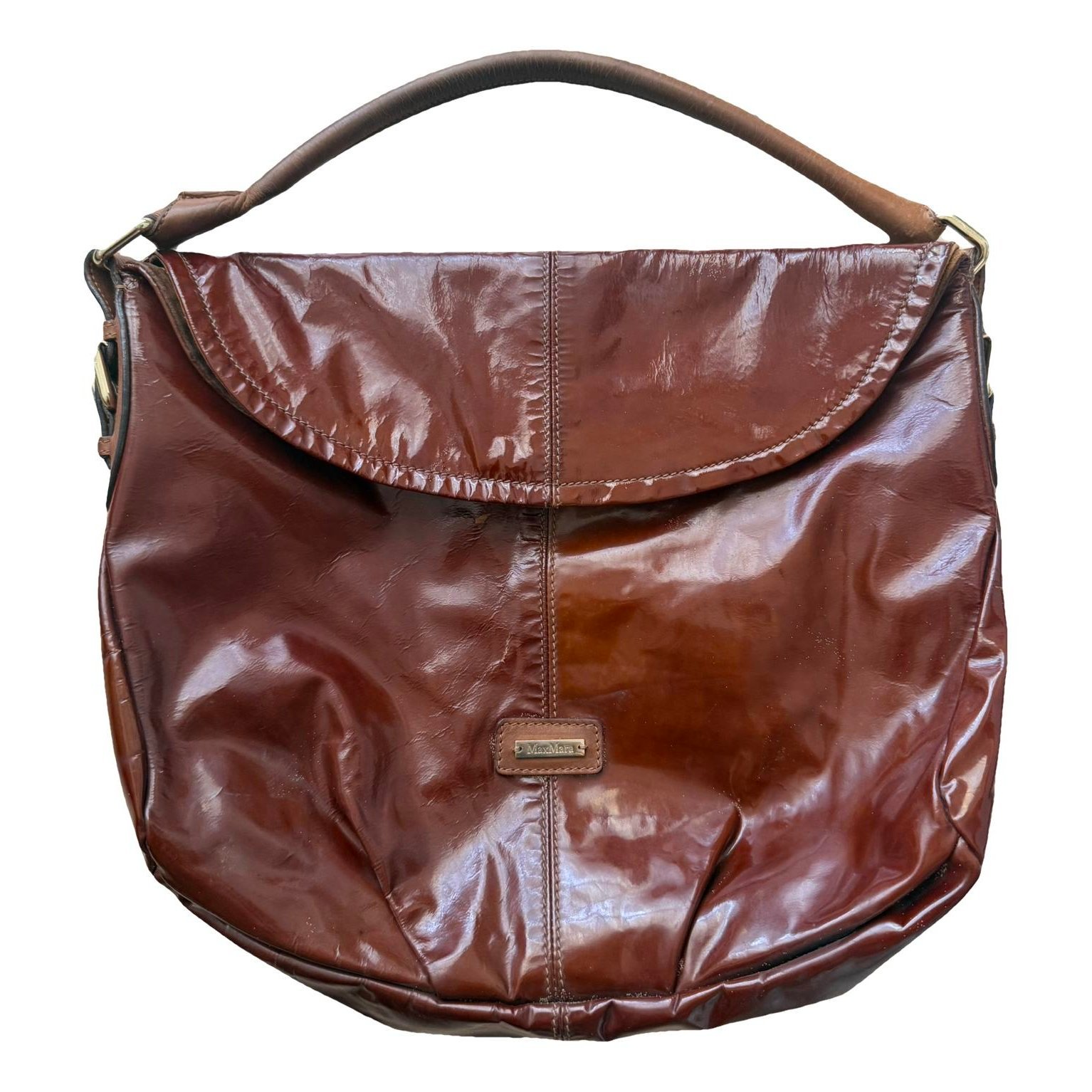Marine leather handbag