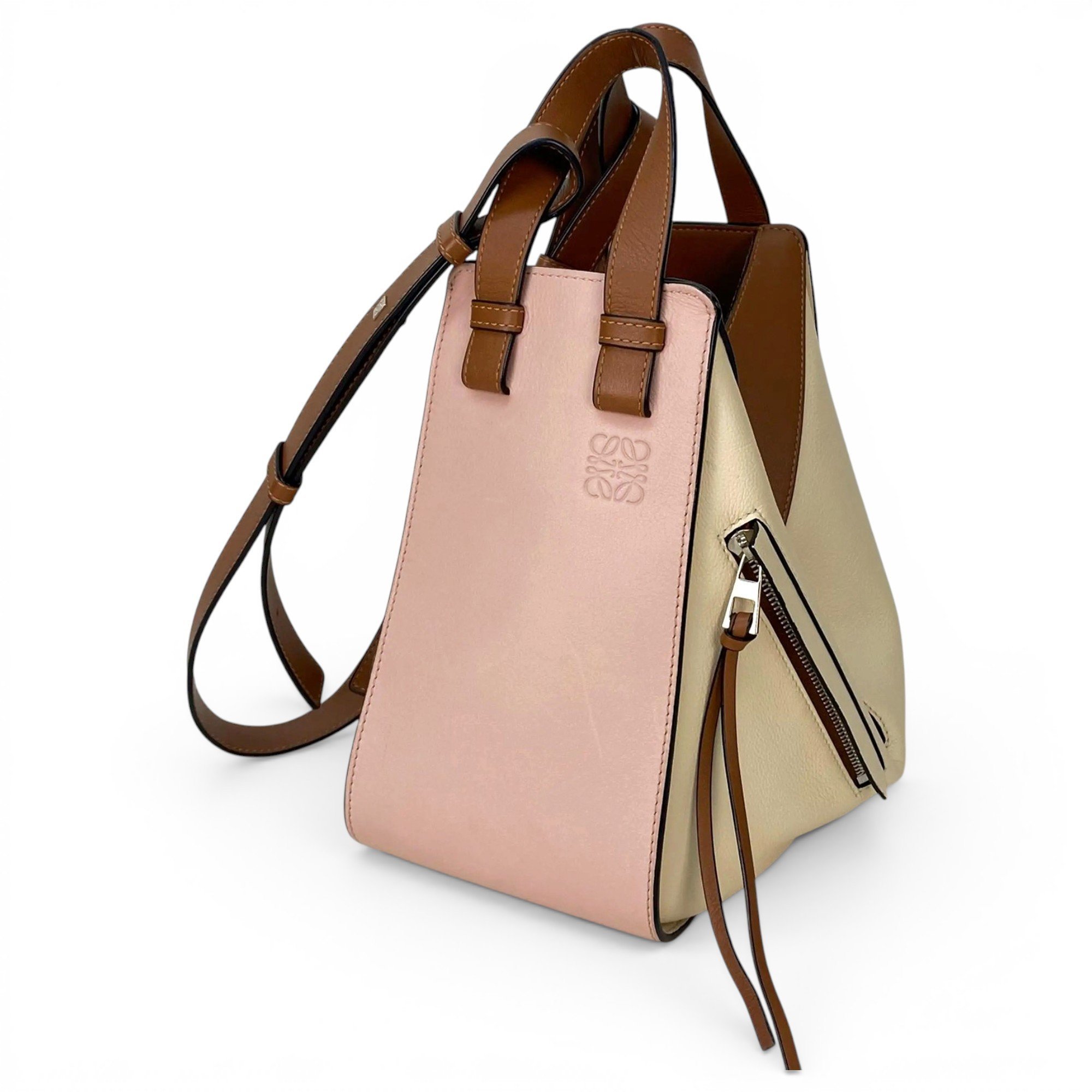 Hammock leather handbag