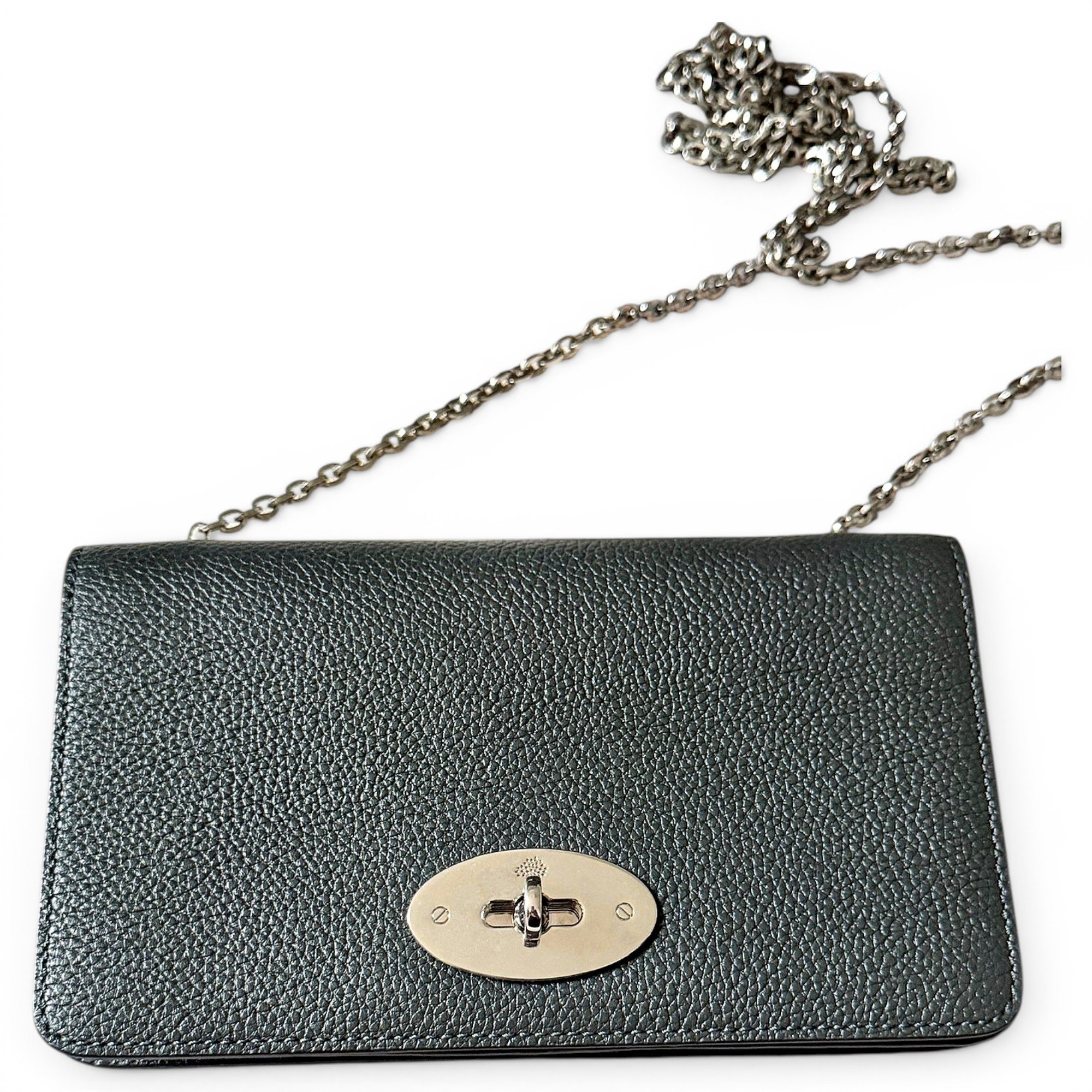 Leather clutch bag