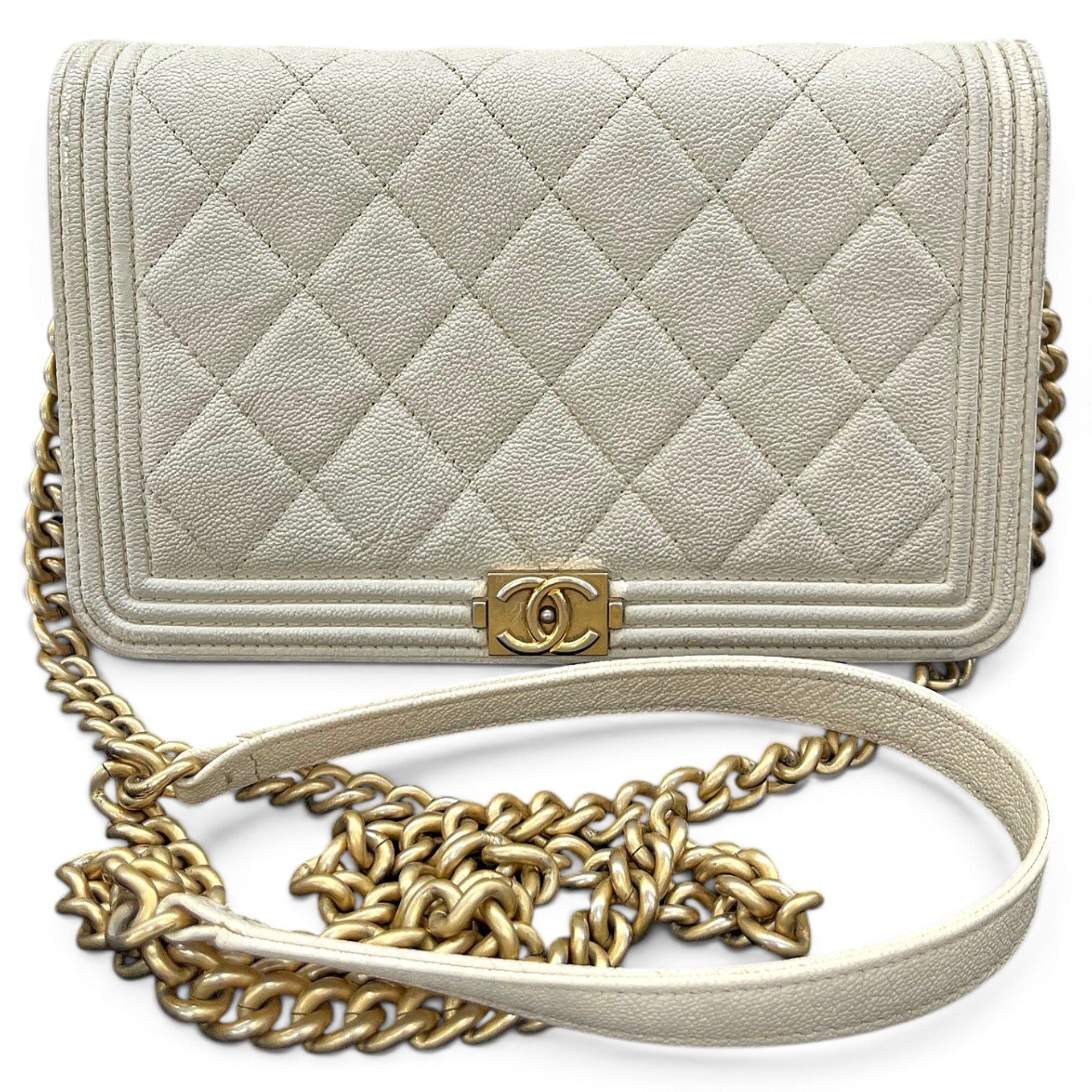 Wallet On Chain Boy leather handbag