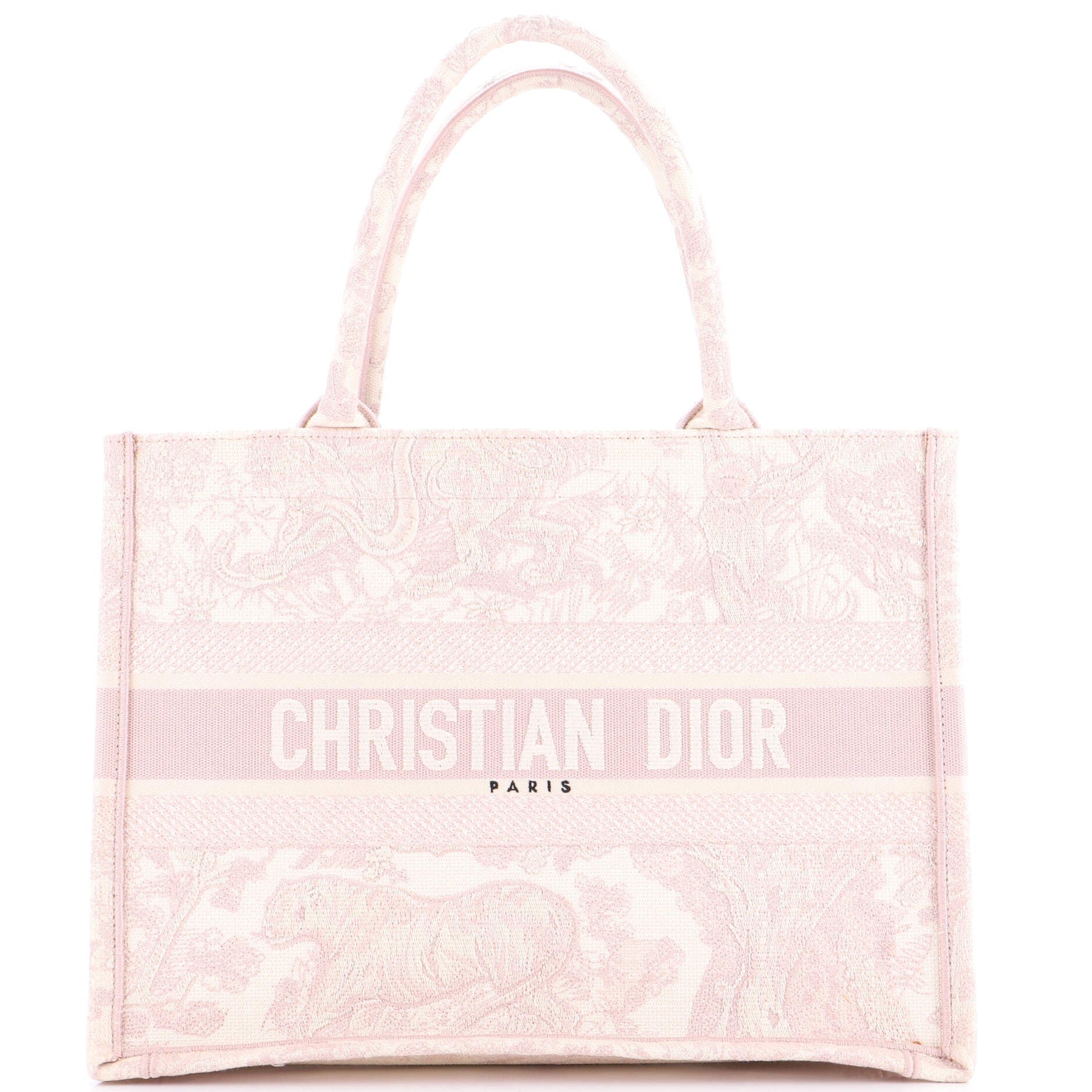 Dior Book Tote Embroidered Canvas Medium