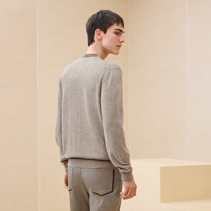 Tourbe Cashmere "Doubles Cotes H" V-neck Sweater