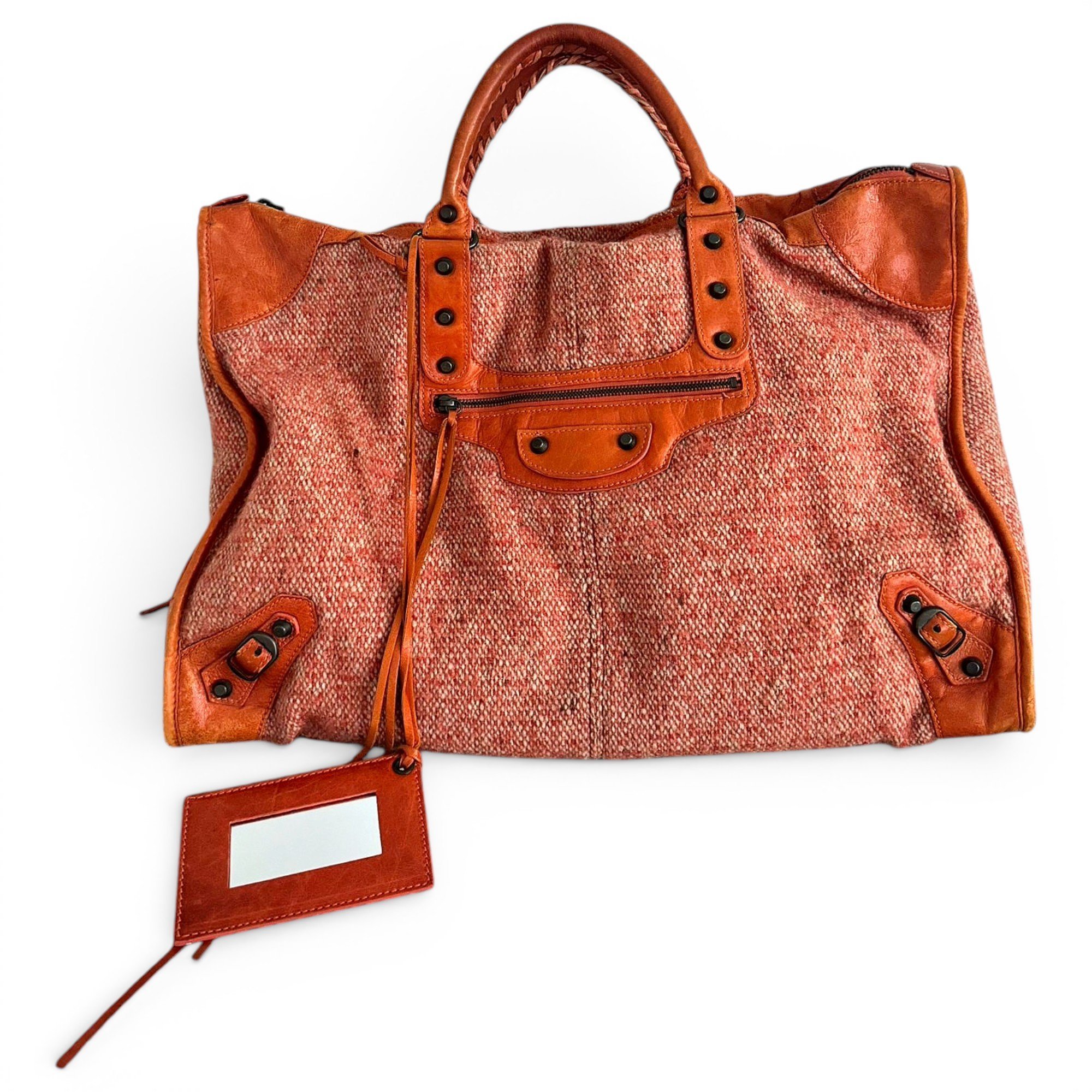 Balenciaga Weekender tweed bag