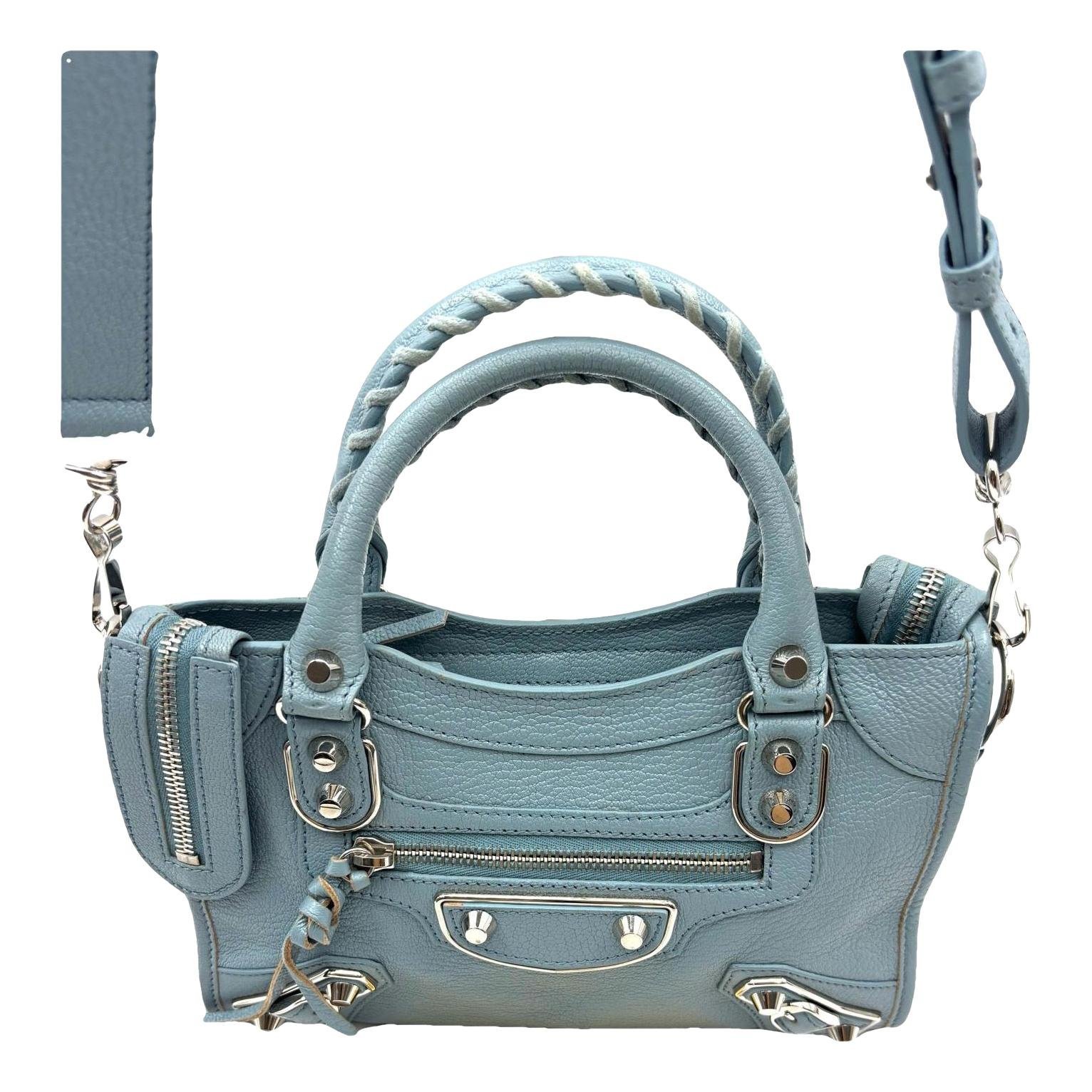 City leather handbag