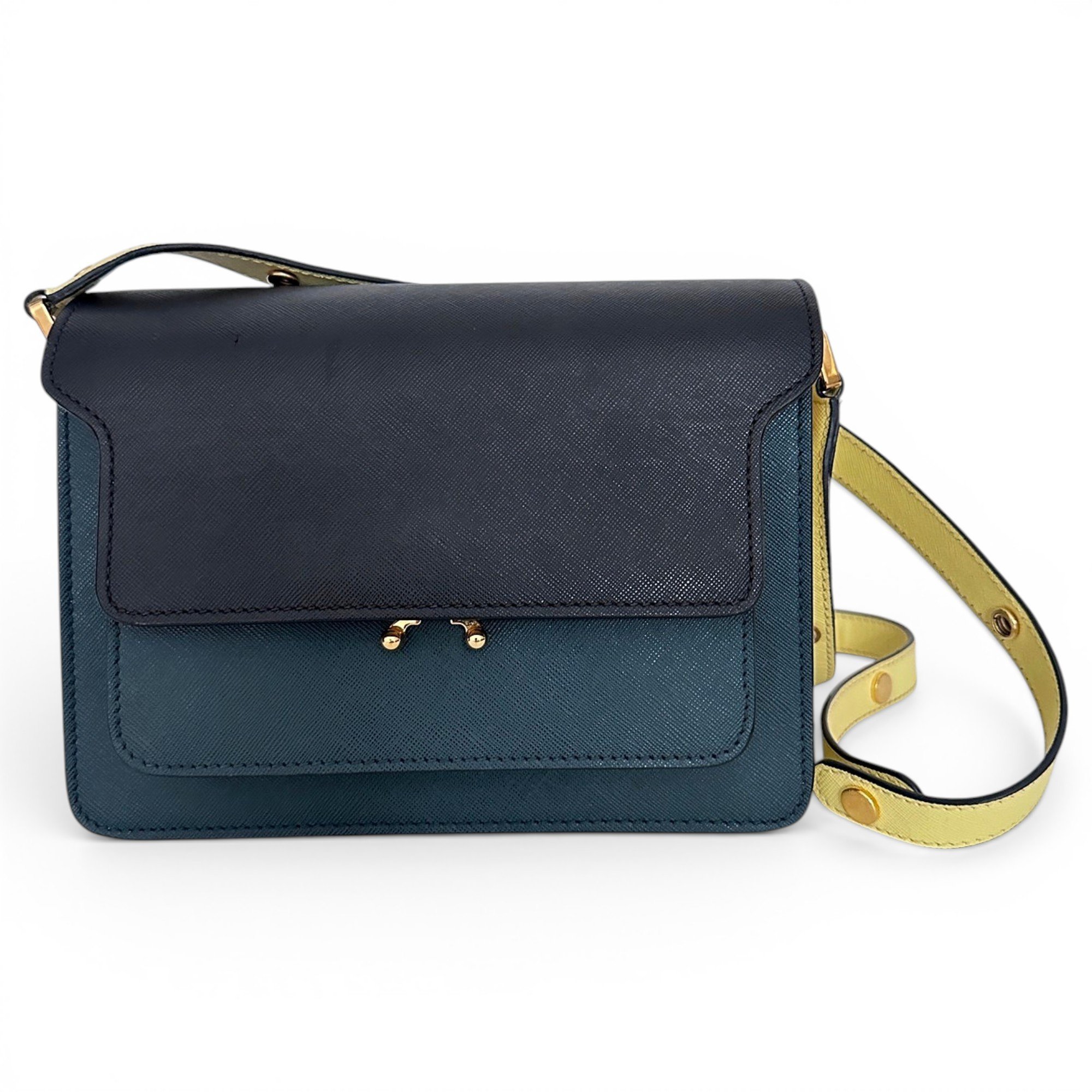 Marni Trunk leather crossbody bag