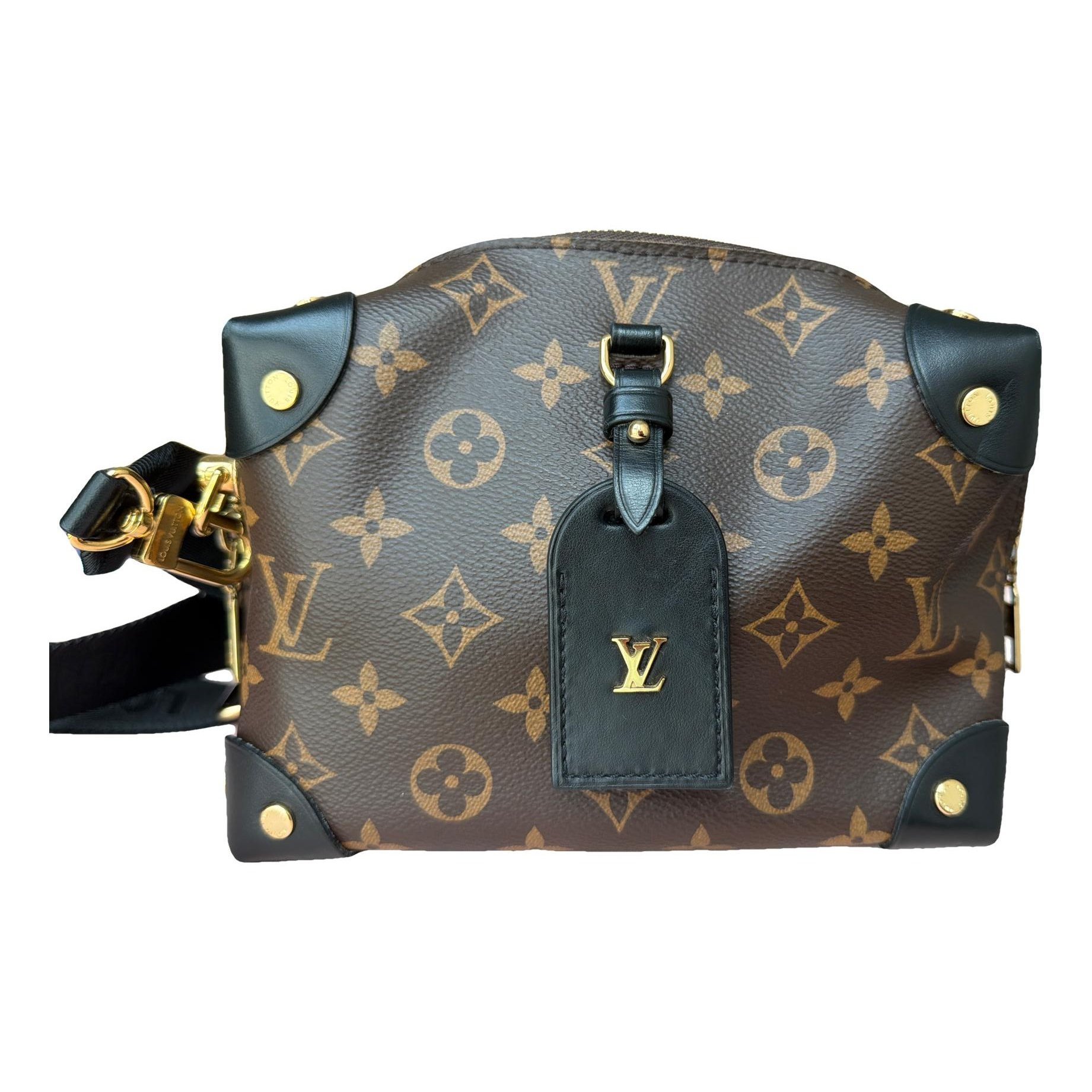 Petite Malle Souple patent leather handbag
