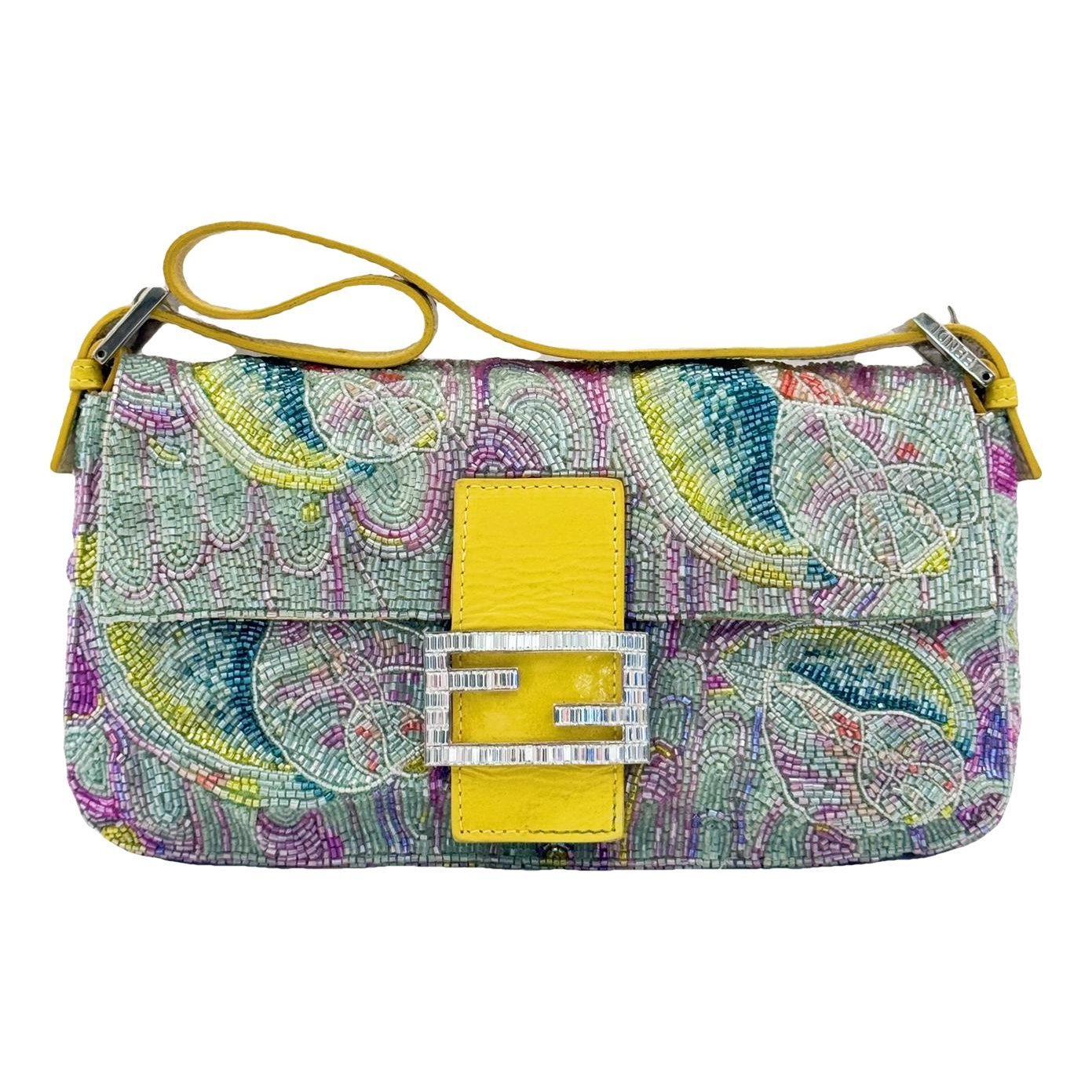 Baguette glitter handbag