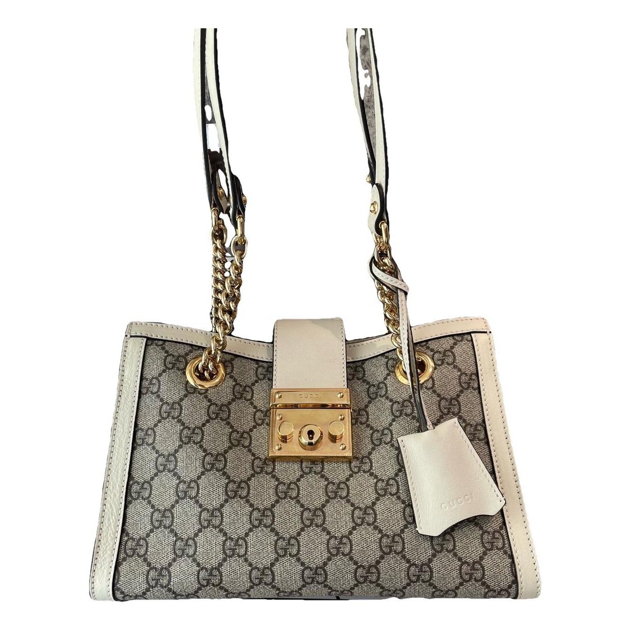 Padlock leather handbag