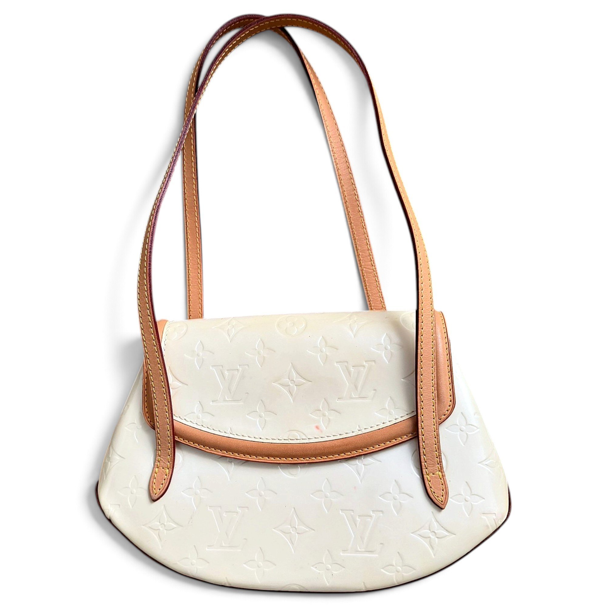Bellflower patent leather handbag