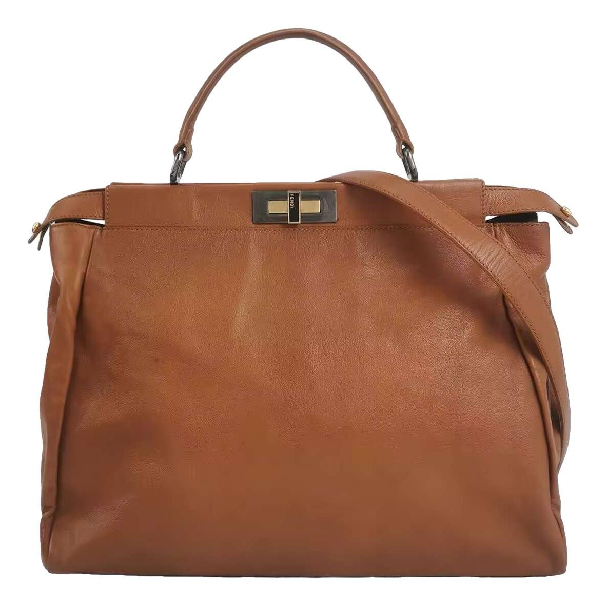 Peekaboo leather handbag
