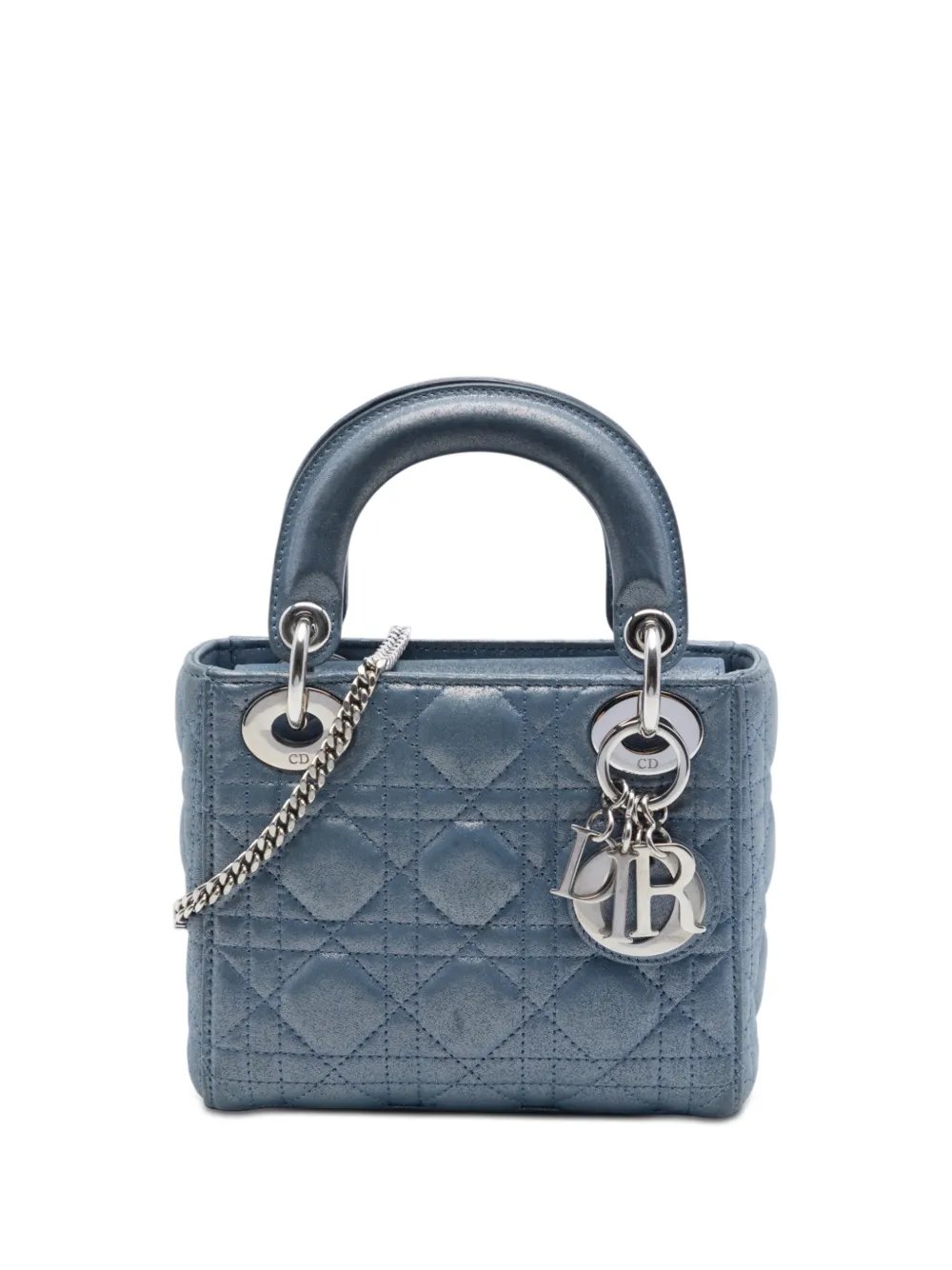 2015 Mini Iridescent Lambskin Cannage Lady Dior satchel