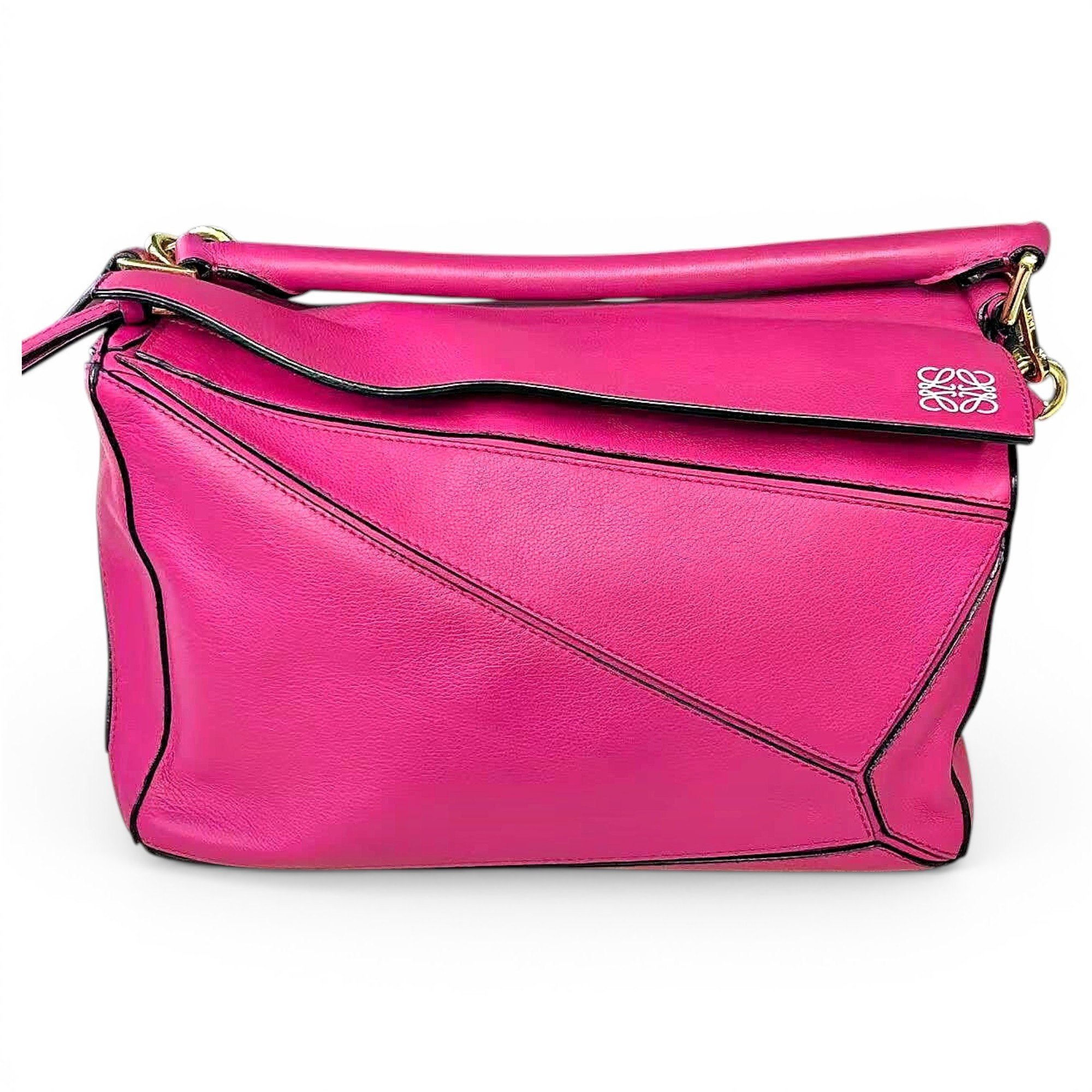 Puzzle leather handbag
