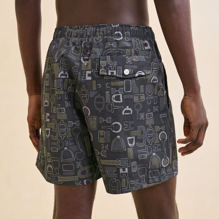 Kaki "Meli-metal" Swim Trunks