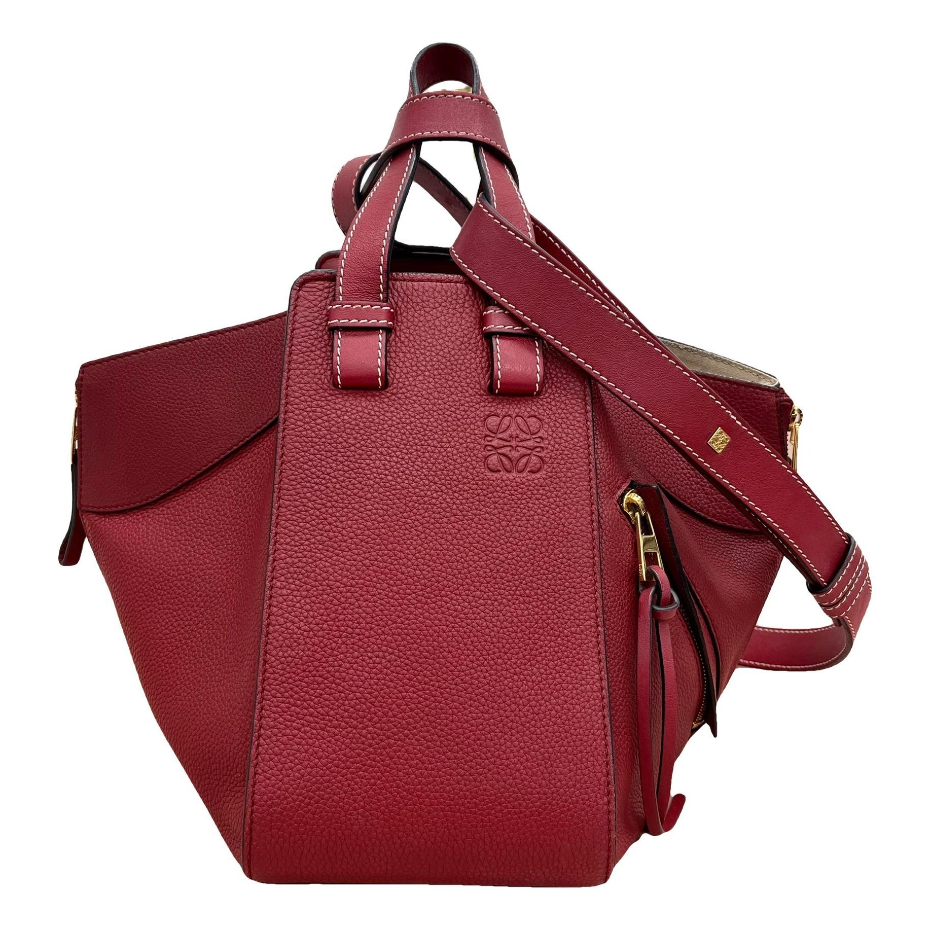 Hammock leather handbag