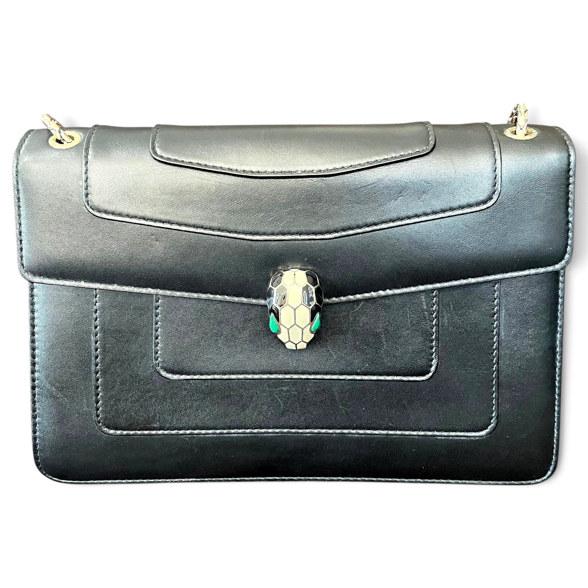 Serpenti leather handbag