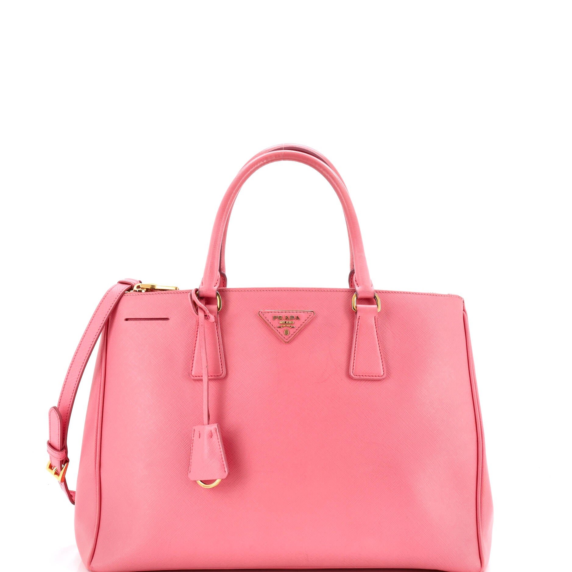 Double Zip Lux Tote Saffiano Leather Medium