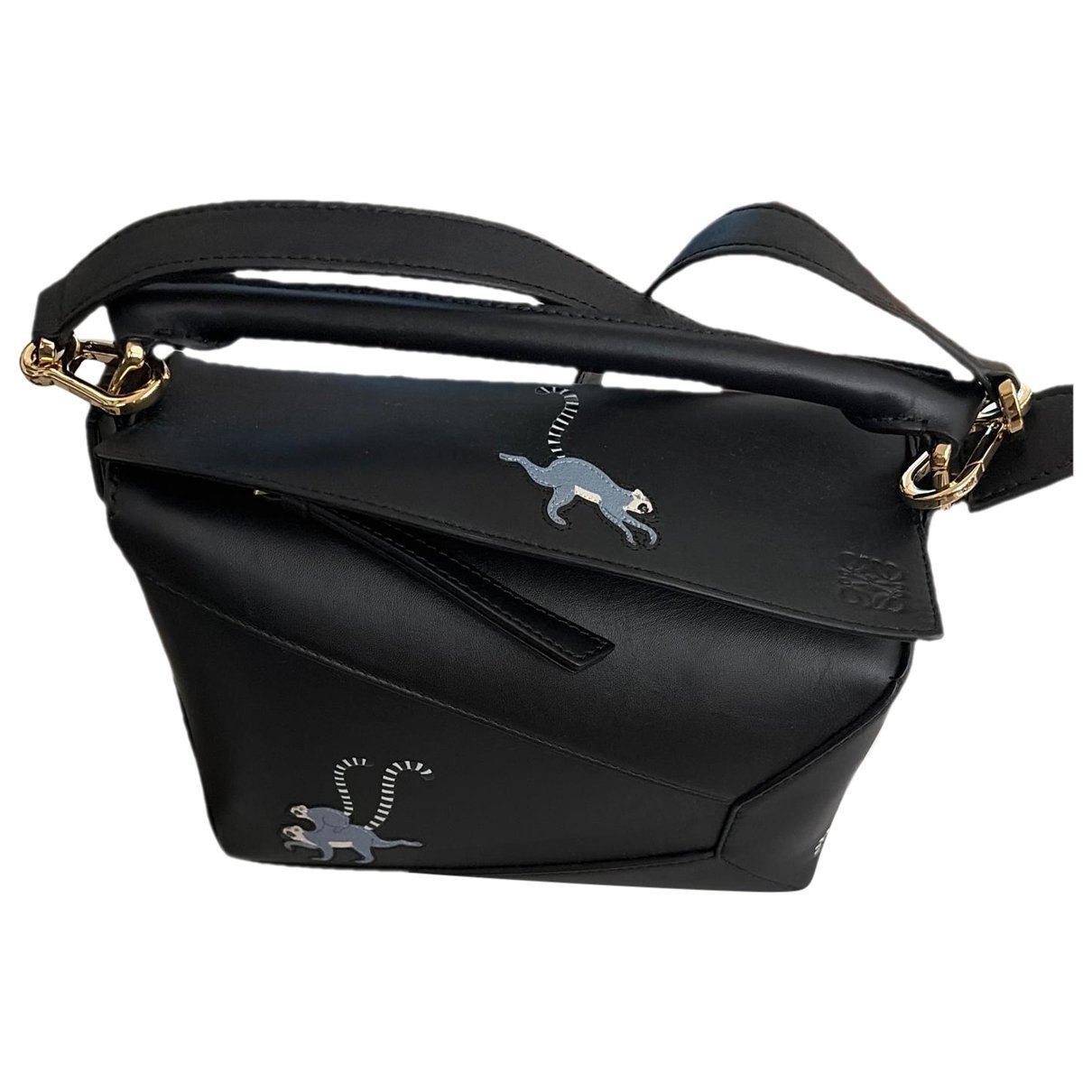 Puzzle leather handbag