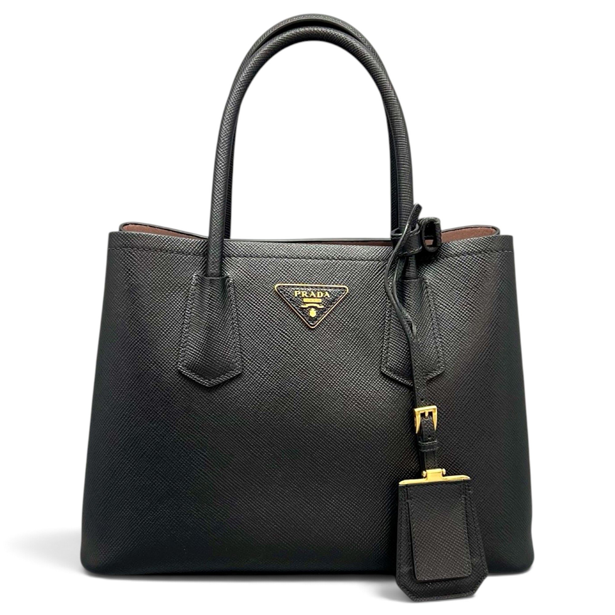 Double leather tote