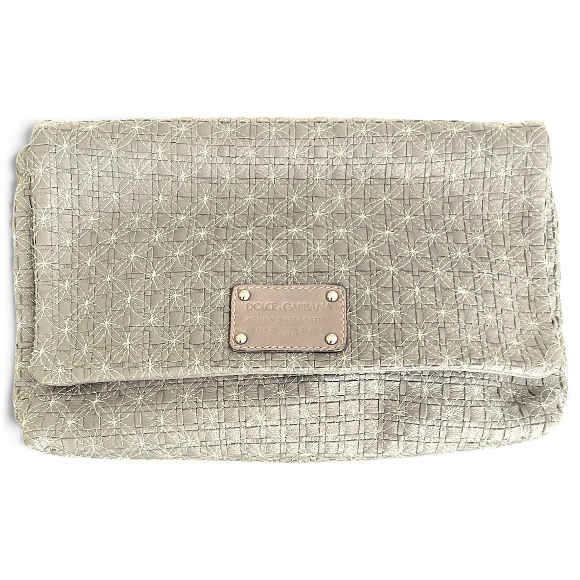 Leather clutch bag