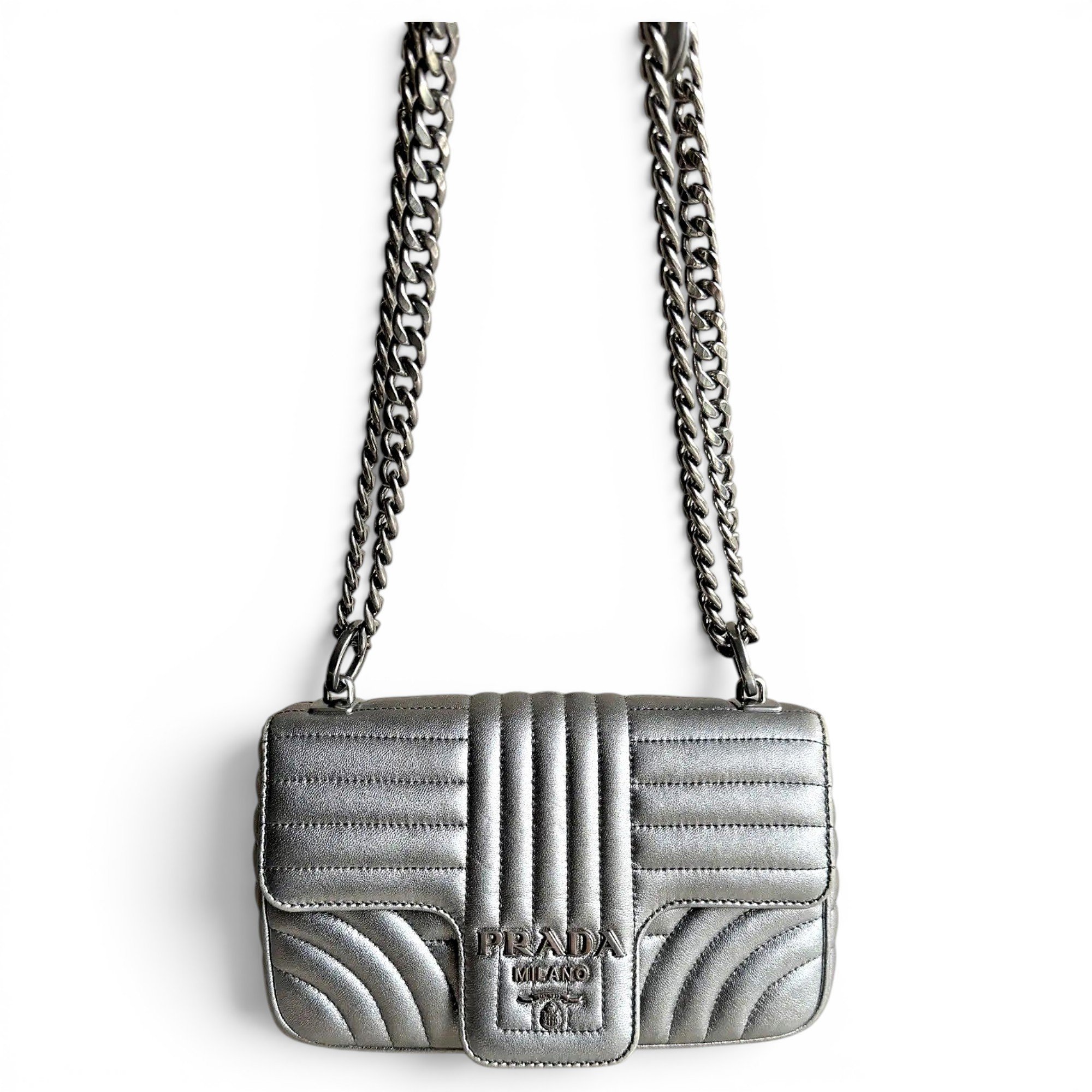 Diagramme leather handbag