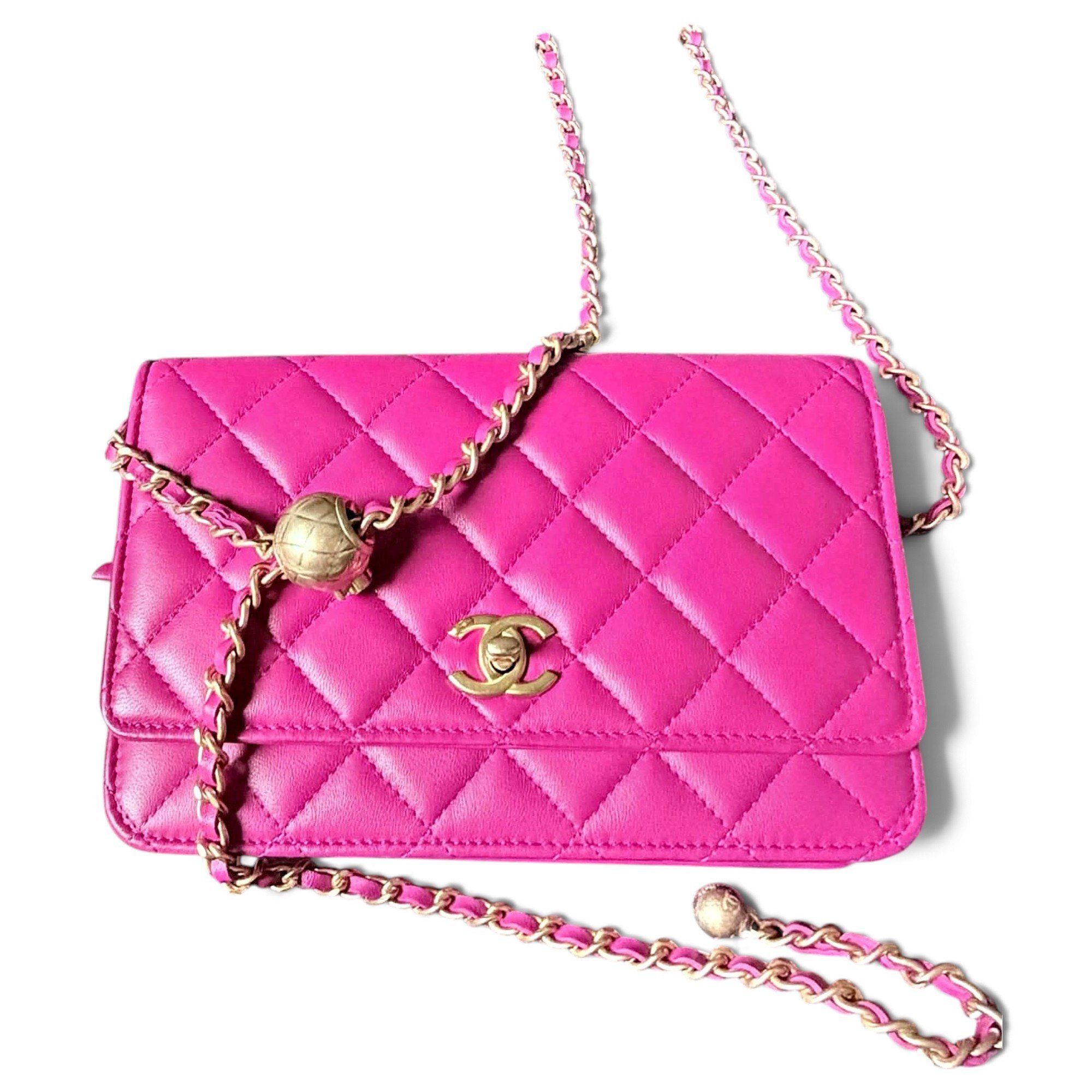 Wallet On Chain leather mini bag