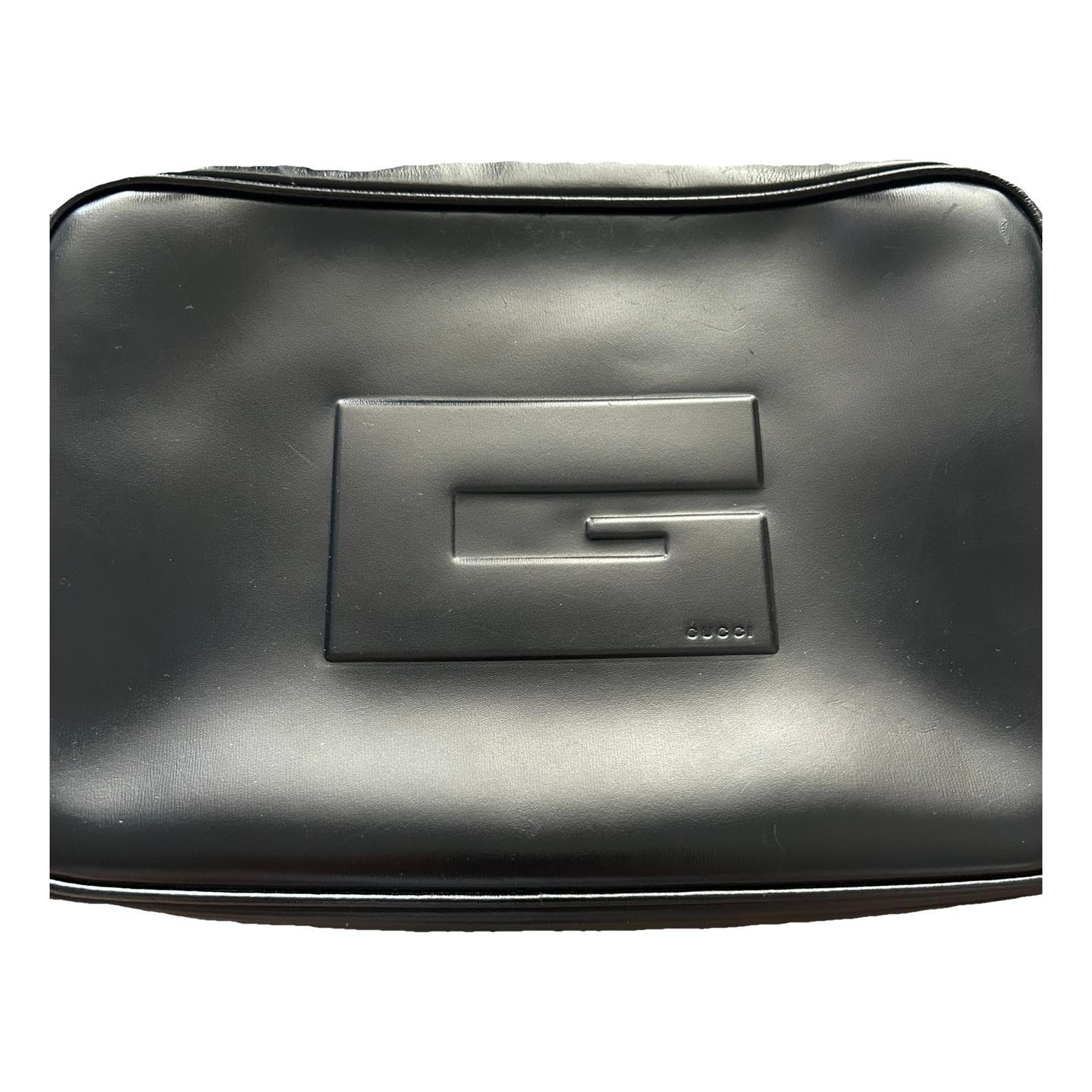 Leather clutch bag