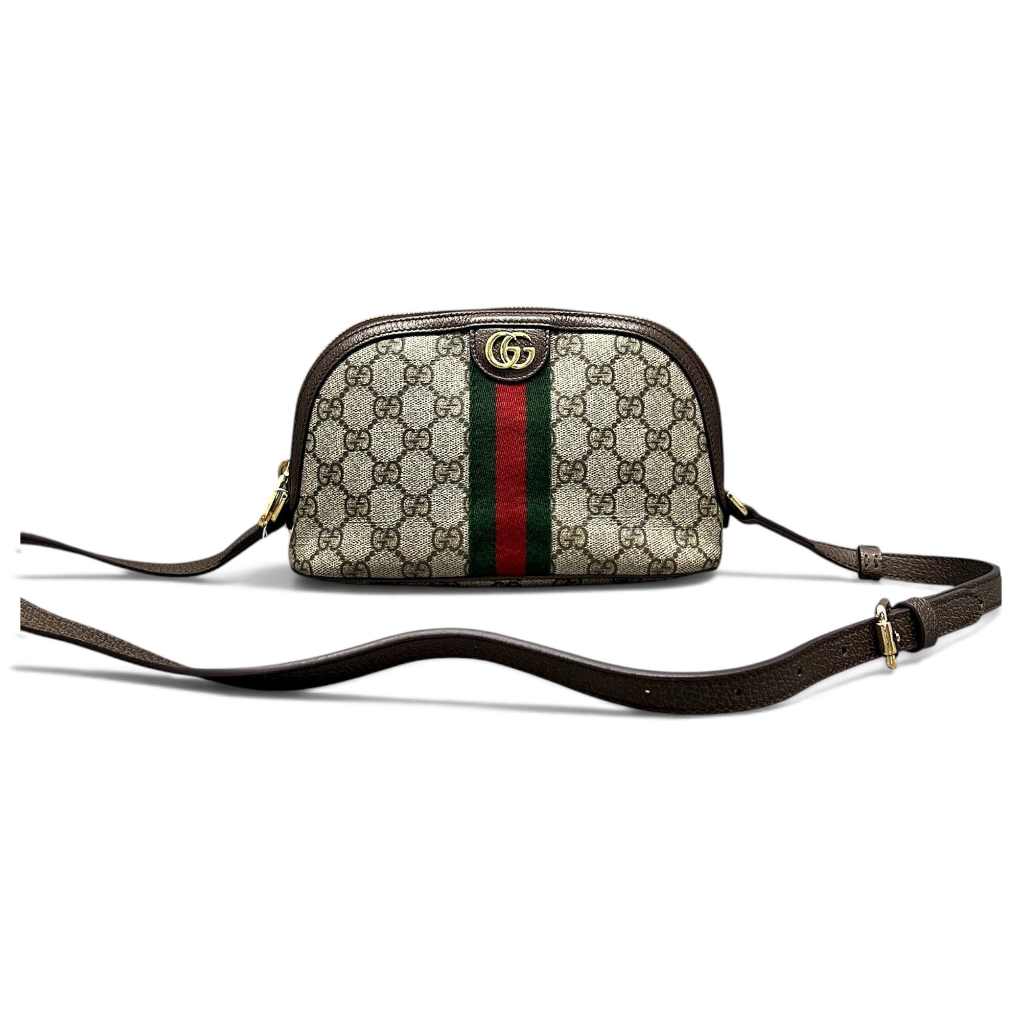 Ophidia Dome leather crossbody bag
