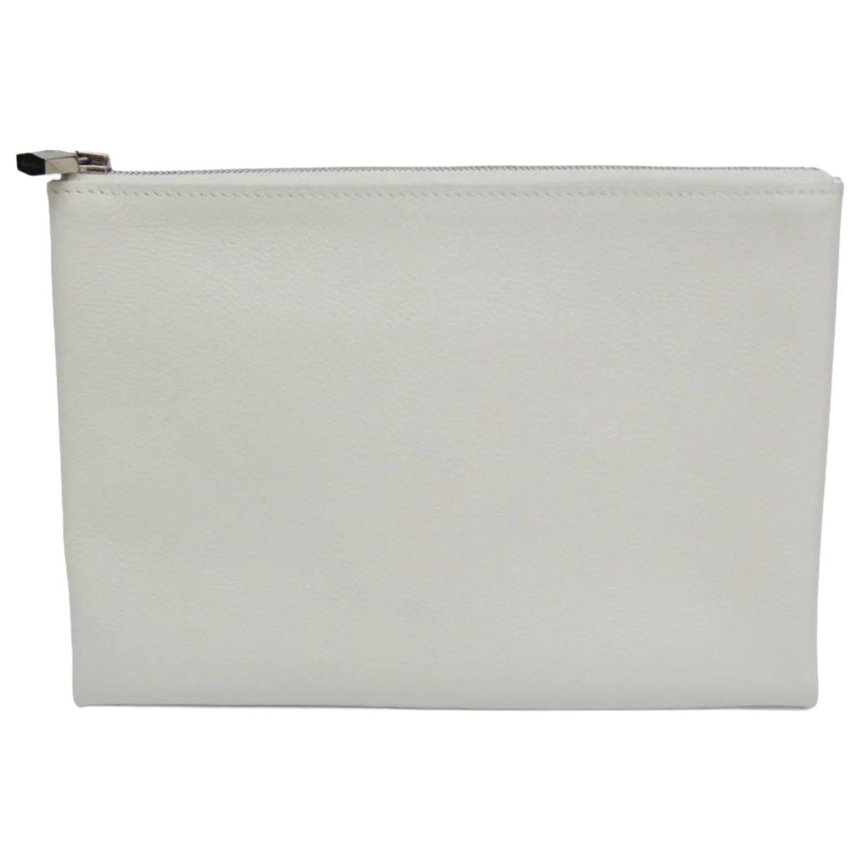 Hermes Atout Pouch Handbag White Evercolor Leather