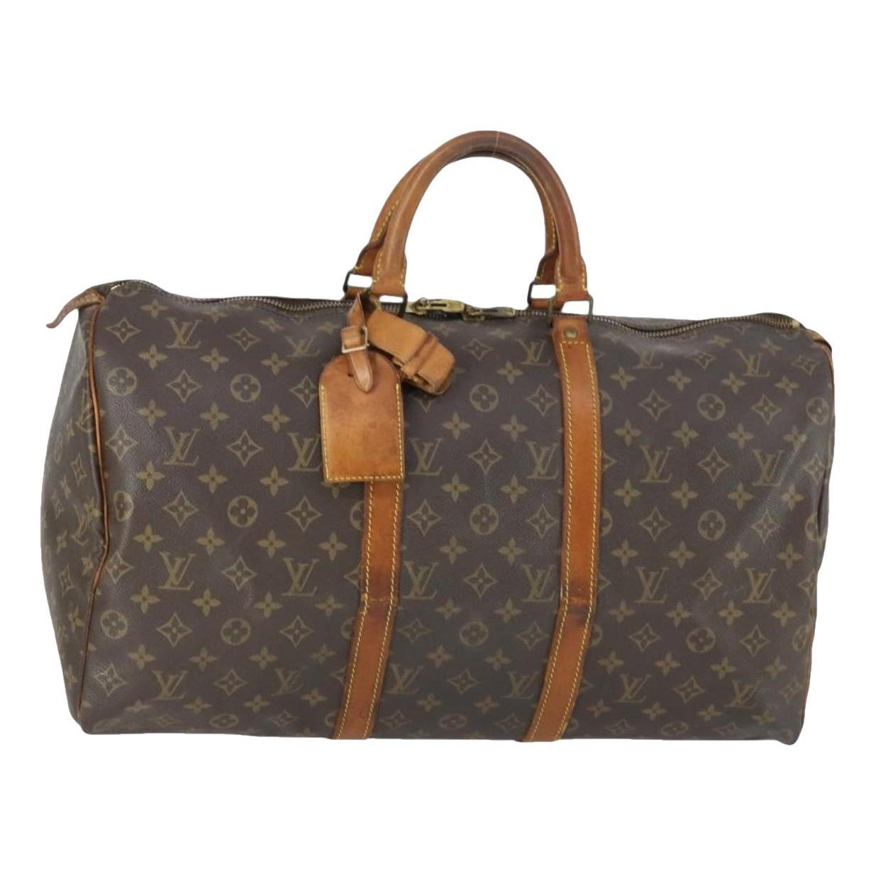 Keepall leather travel bag