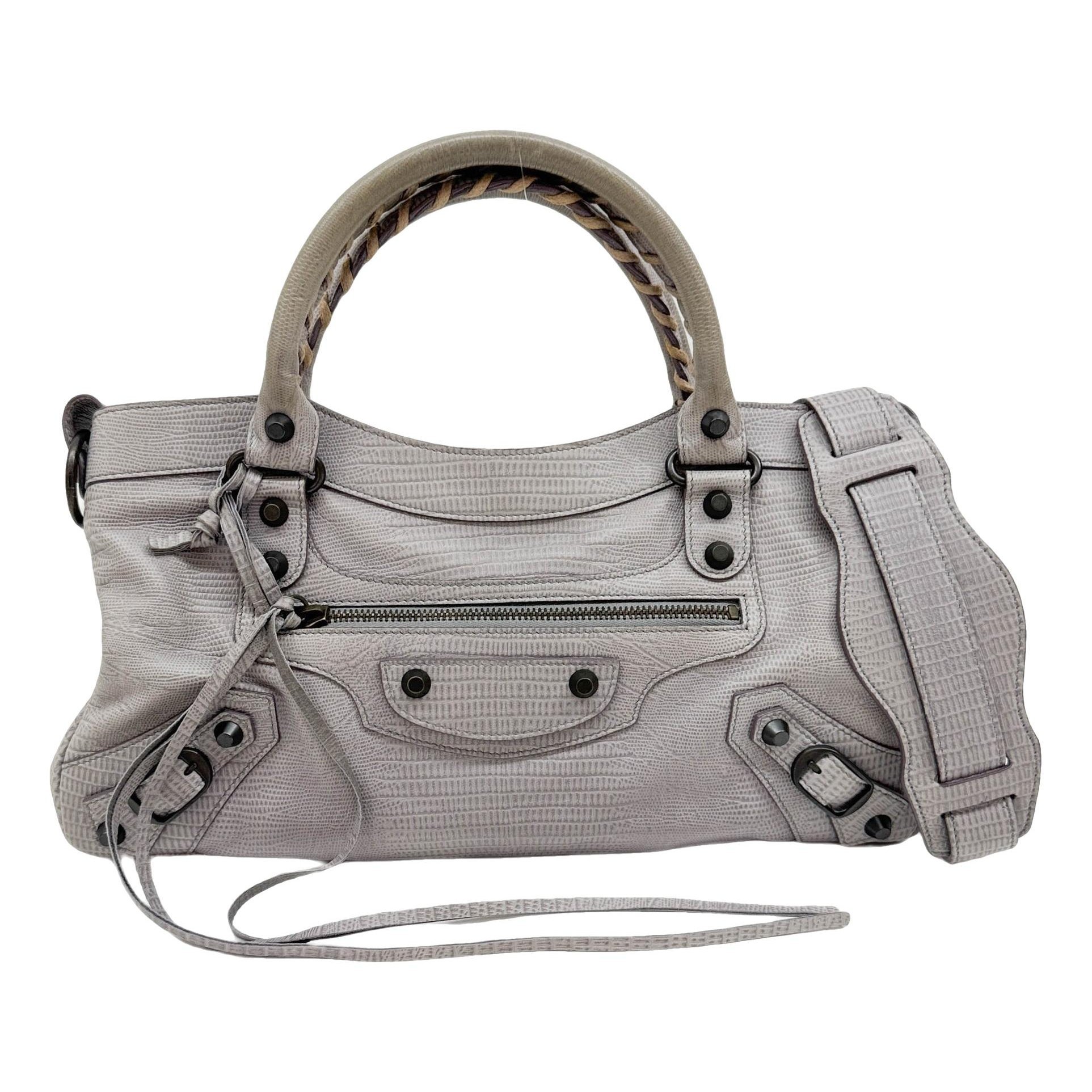 First leather handbag