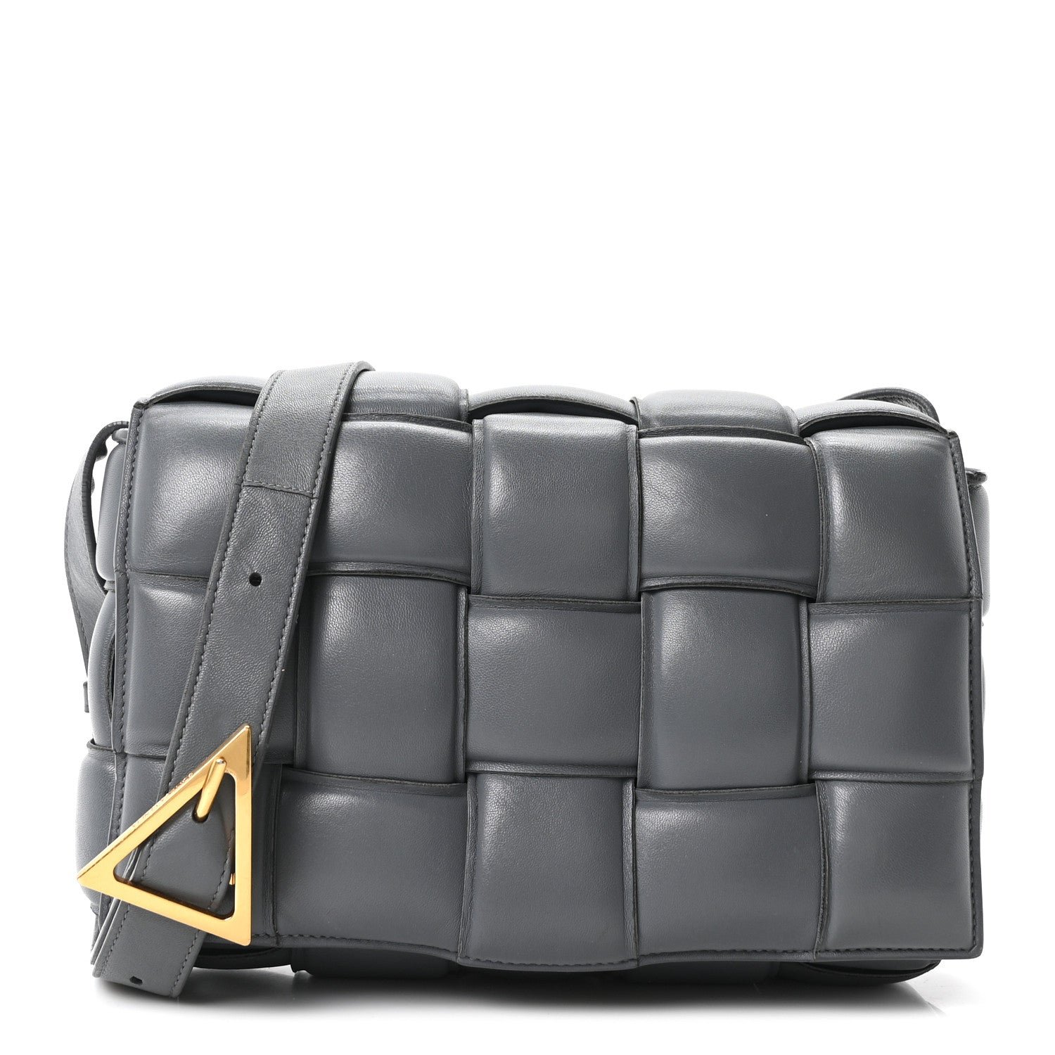 Bottega Veneta Nappa Maxi Intreccio Padded Cassette Crossbody Bag Thunder