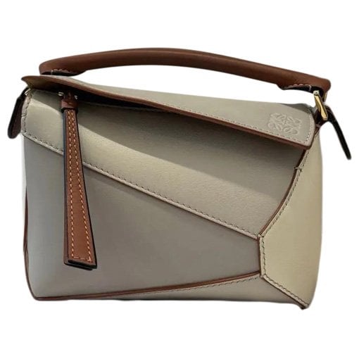 Puzzle leather crossbody bag