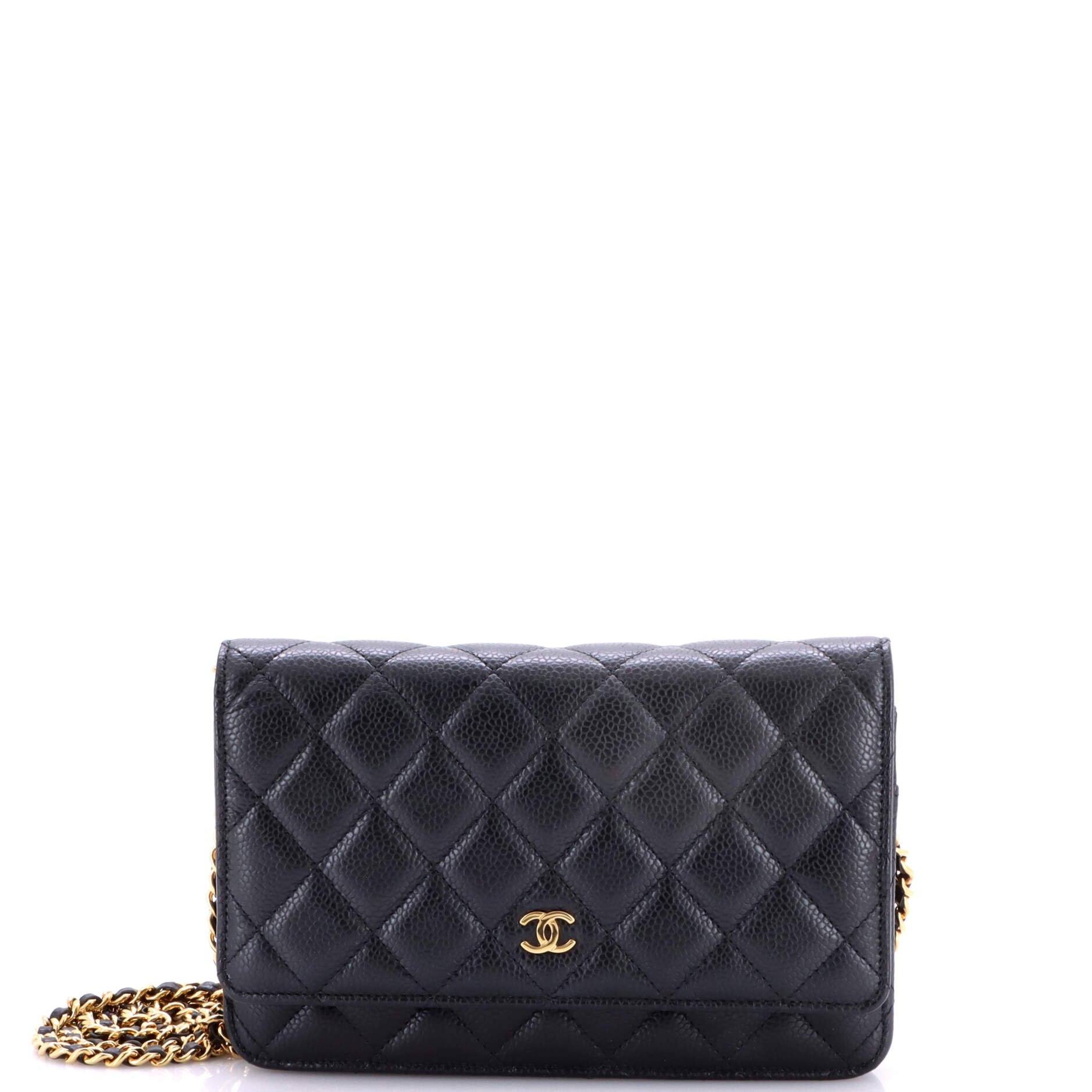 Wallet on Chain Quilted Caviar