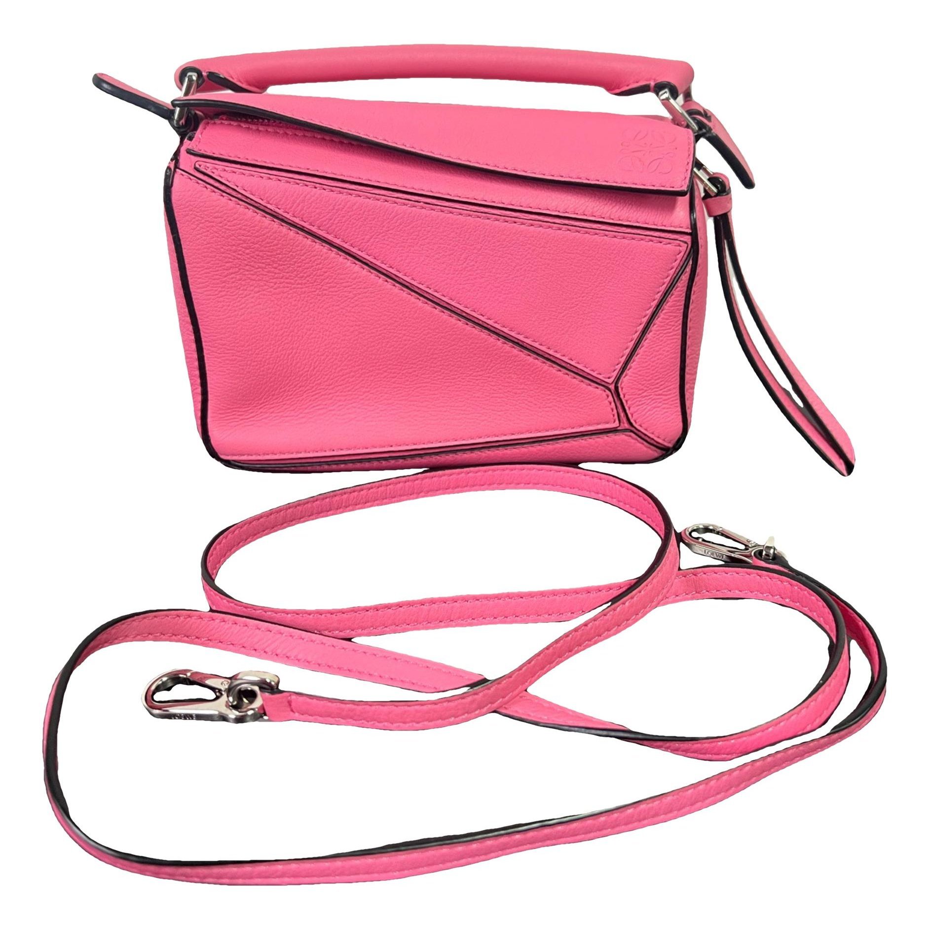 Puzzle leather handbag