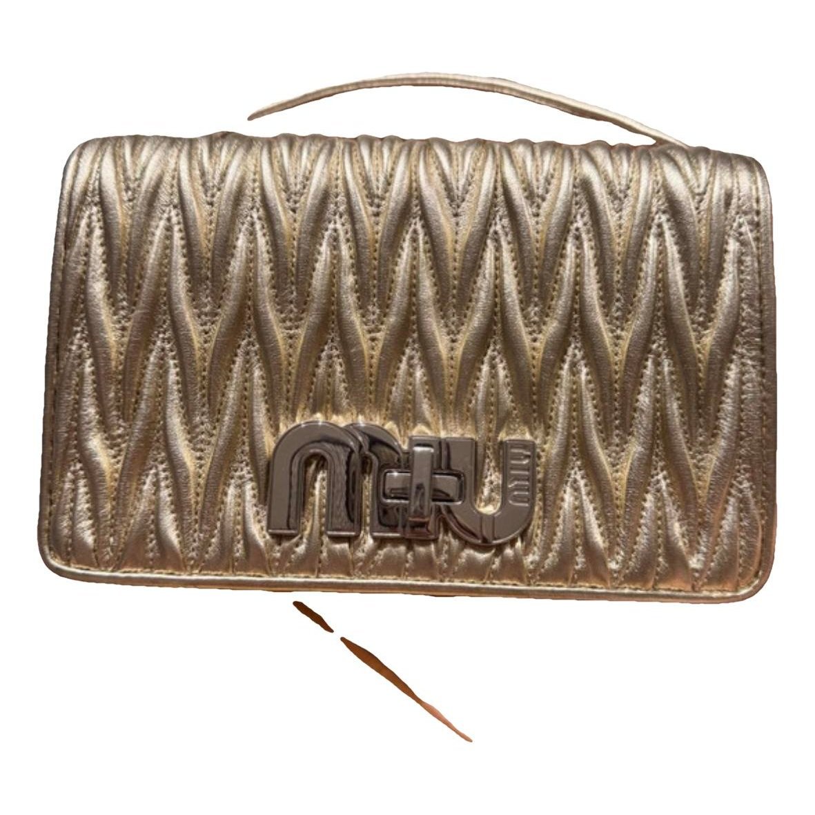 Leather clutch bag