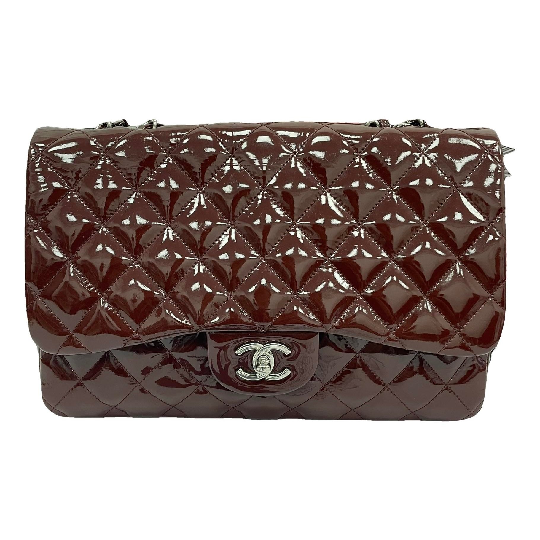 Patent leather handbag